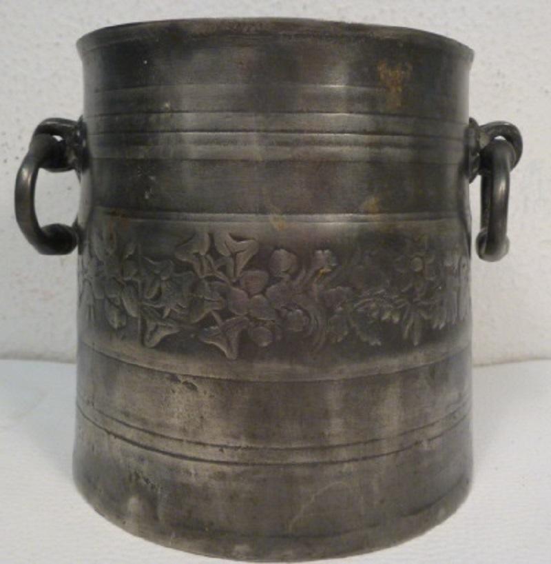 Antique German Tin Cooler Pot (Geflecht) im Angebot