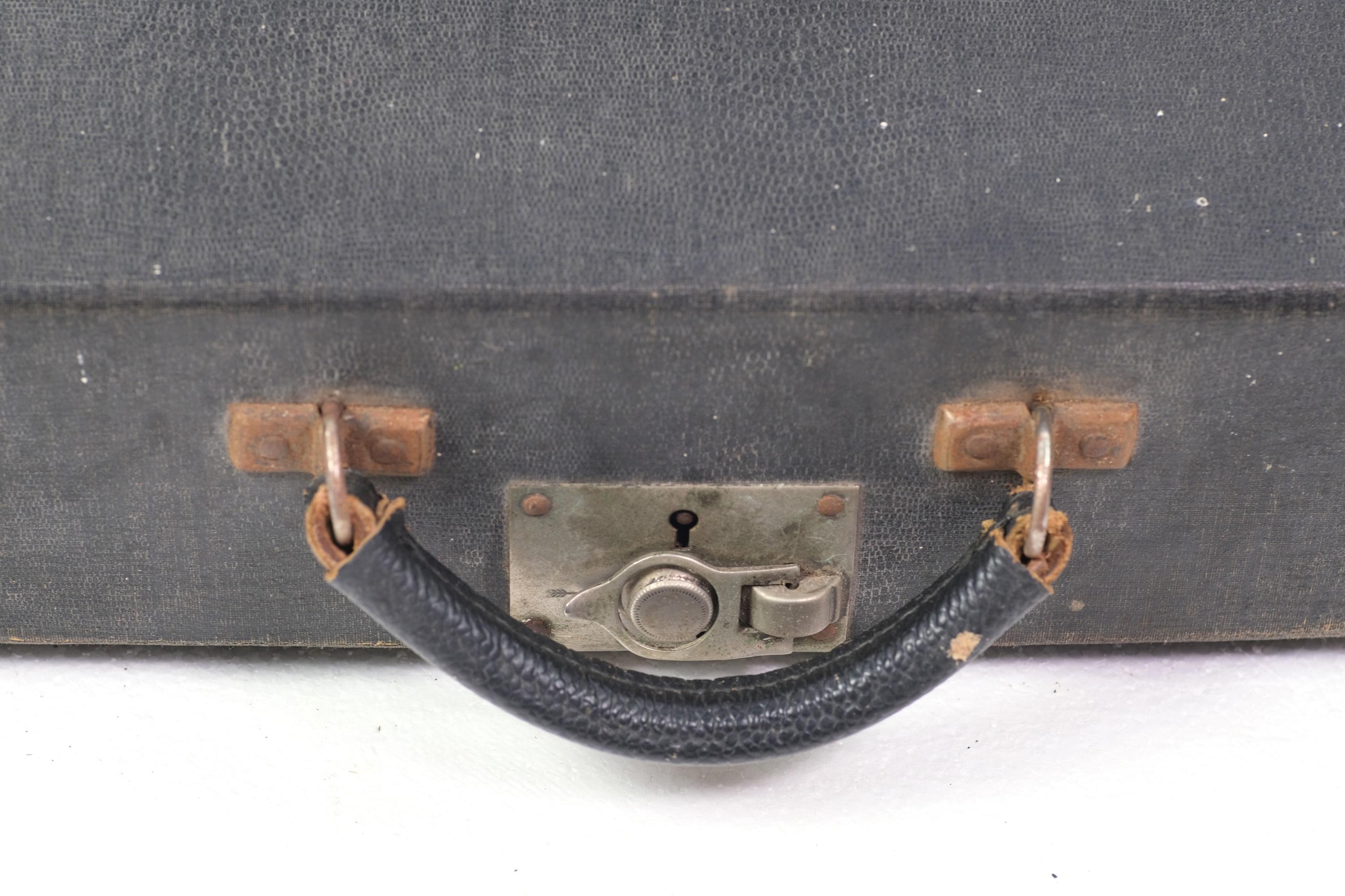 Antique German Triumph Perfekt Black Typewriter Leather Case 4