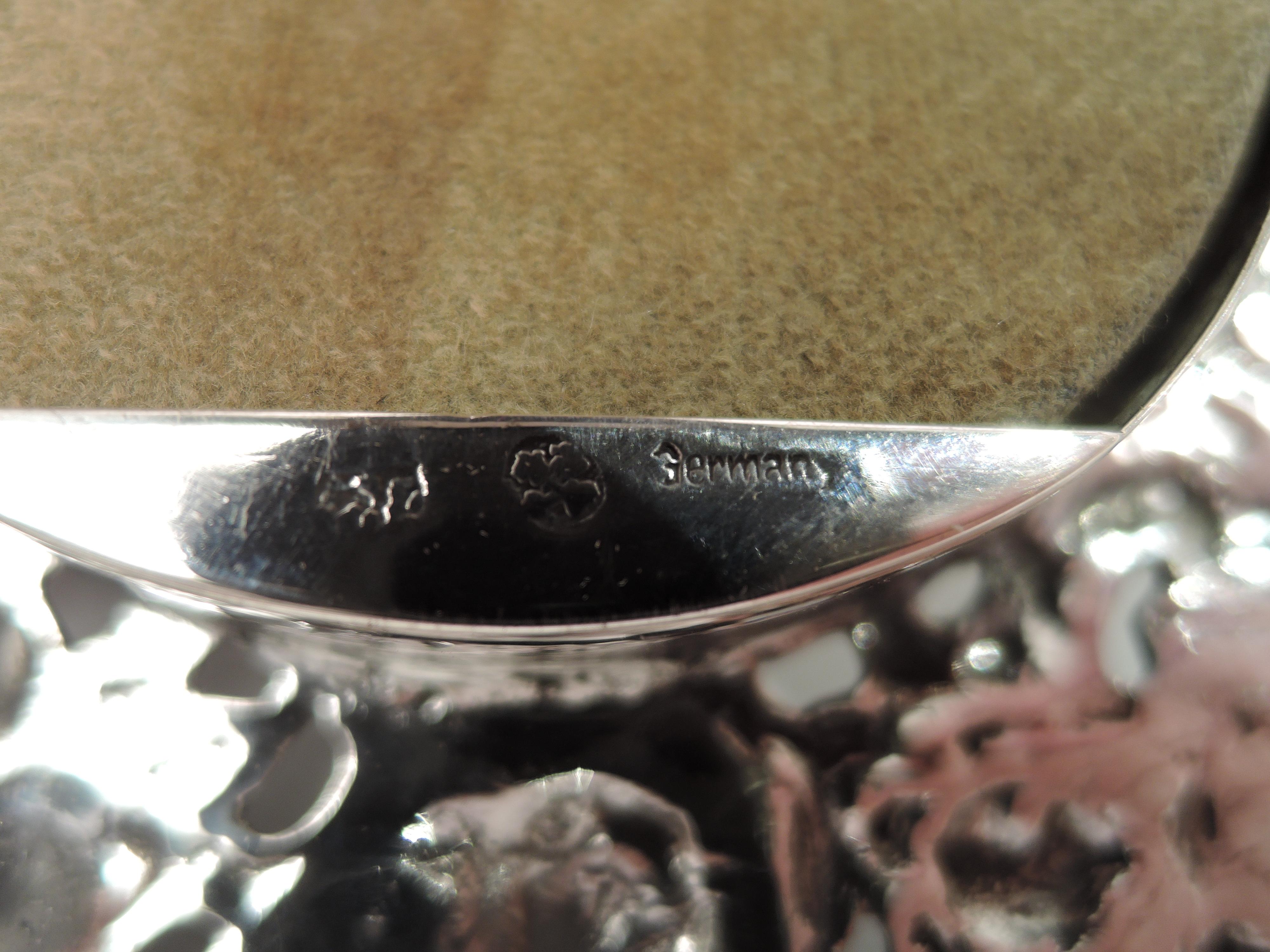 Antique German Victorian Rococo Silver Picture Frame For Sale at 1stDibs