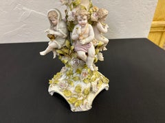 19 th century Antique German Von Schierholz Porcelain Figurine Centerpiece