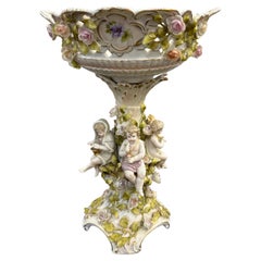 19 th century Antique German Von Schierholz Porcelain Figurine Centerpiece