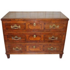 Antique German Walnut and inlaid Commode/ Chest of Drawers Circa 1830