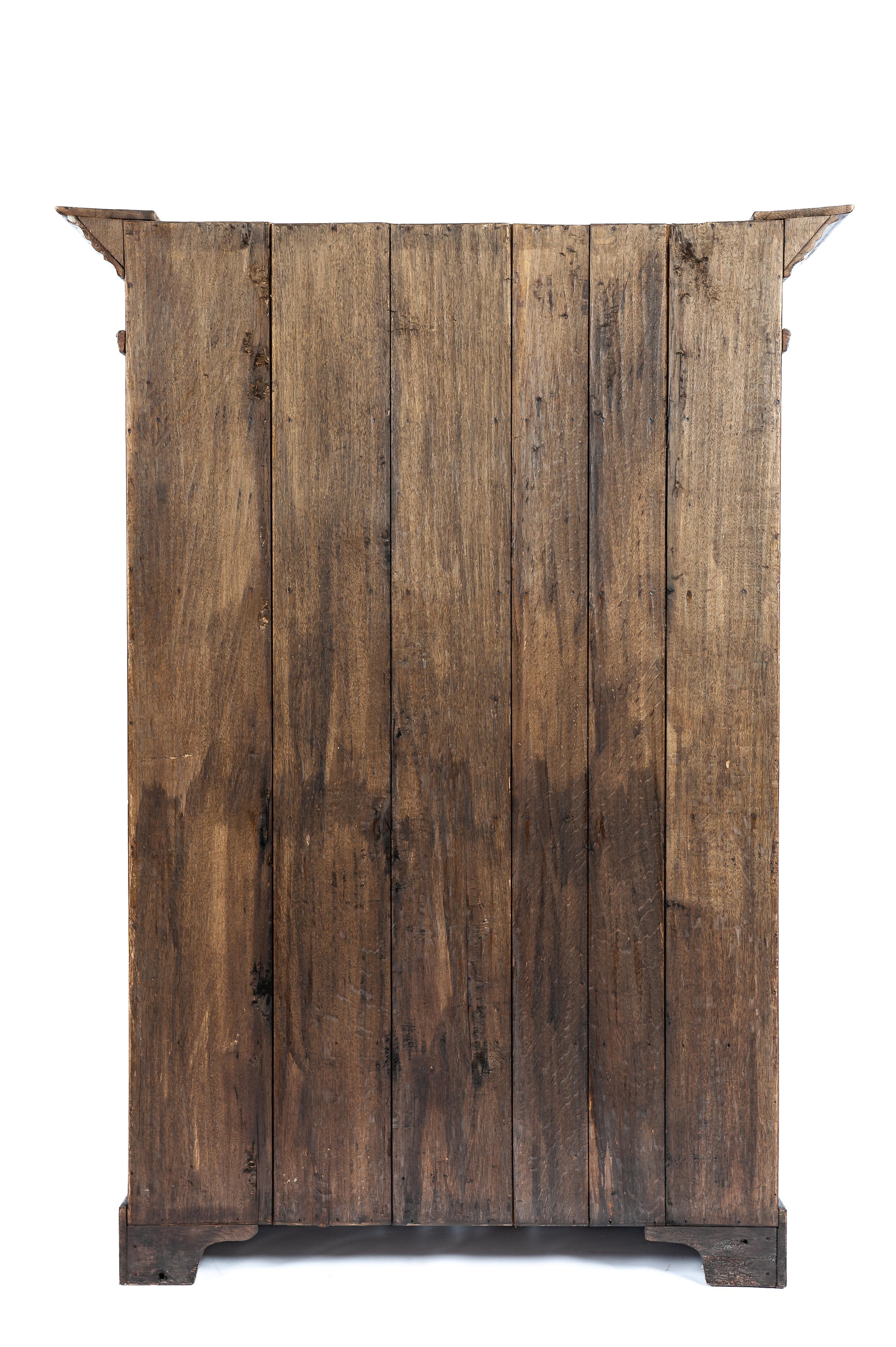 Polished  Antique German warm honey color oak single door cabinet circa 1900 For Sale