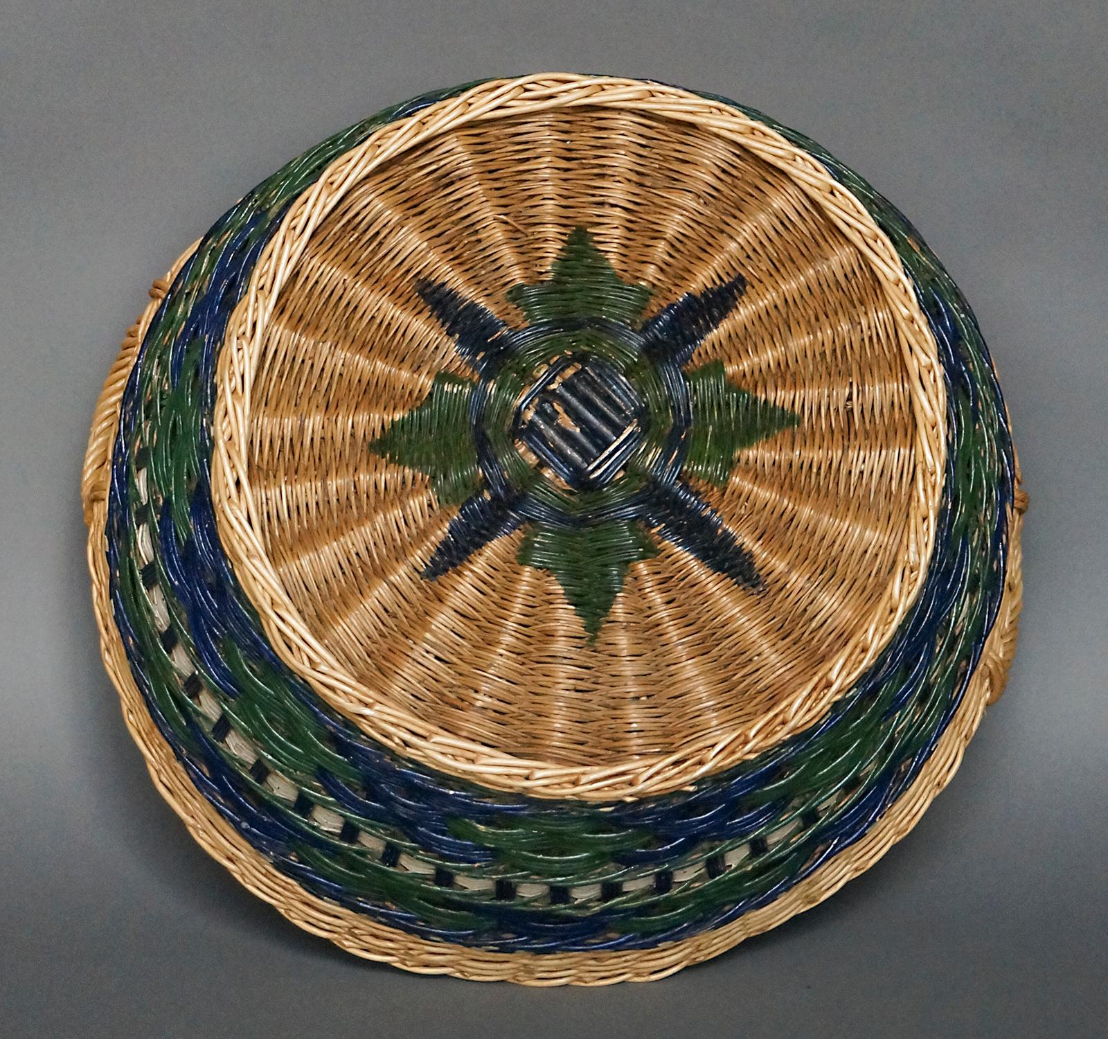 Folk Art Antique German Wedding Basket