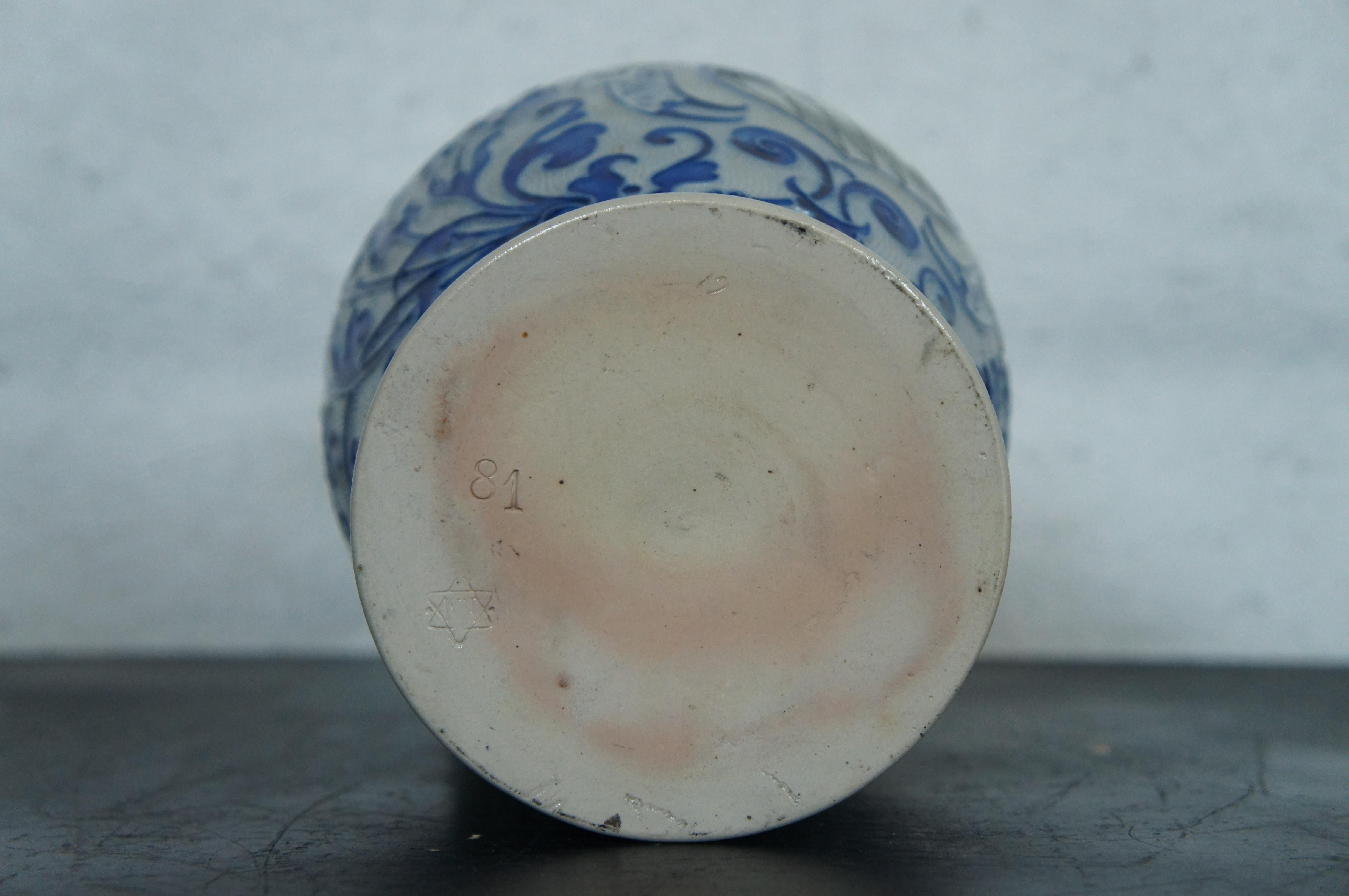 Stoneware Antique German Westerwald Reinhold Merkelbach Salt Glaze Pitcher Jug 14