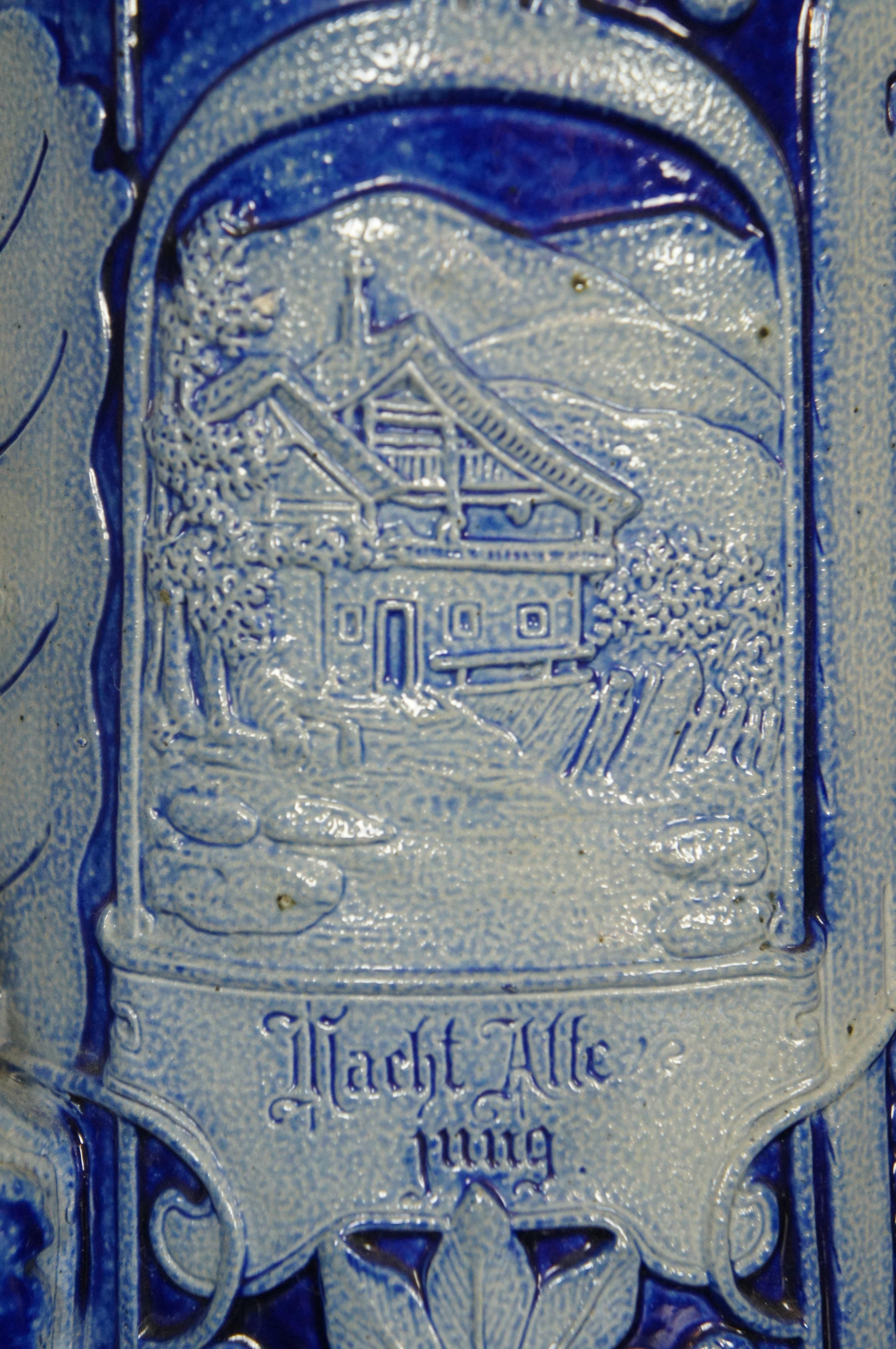 Antique German Westerwald Salt Glaze Hunt Beer Stein Jug Pitcher 15