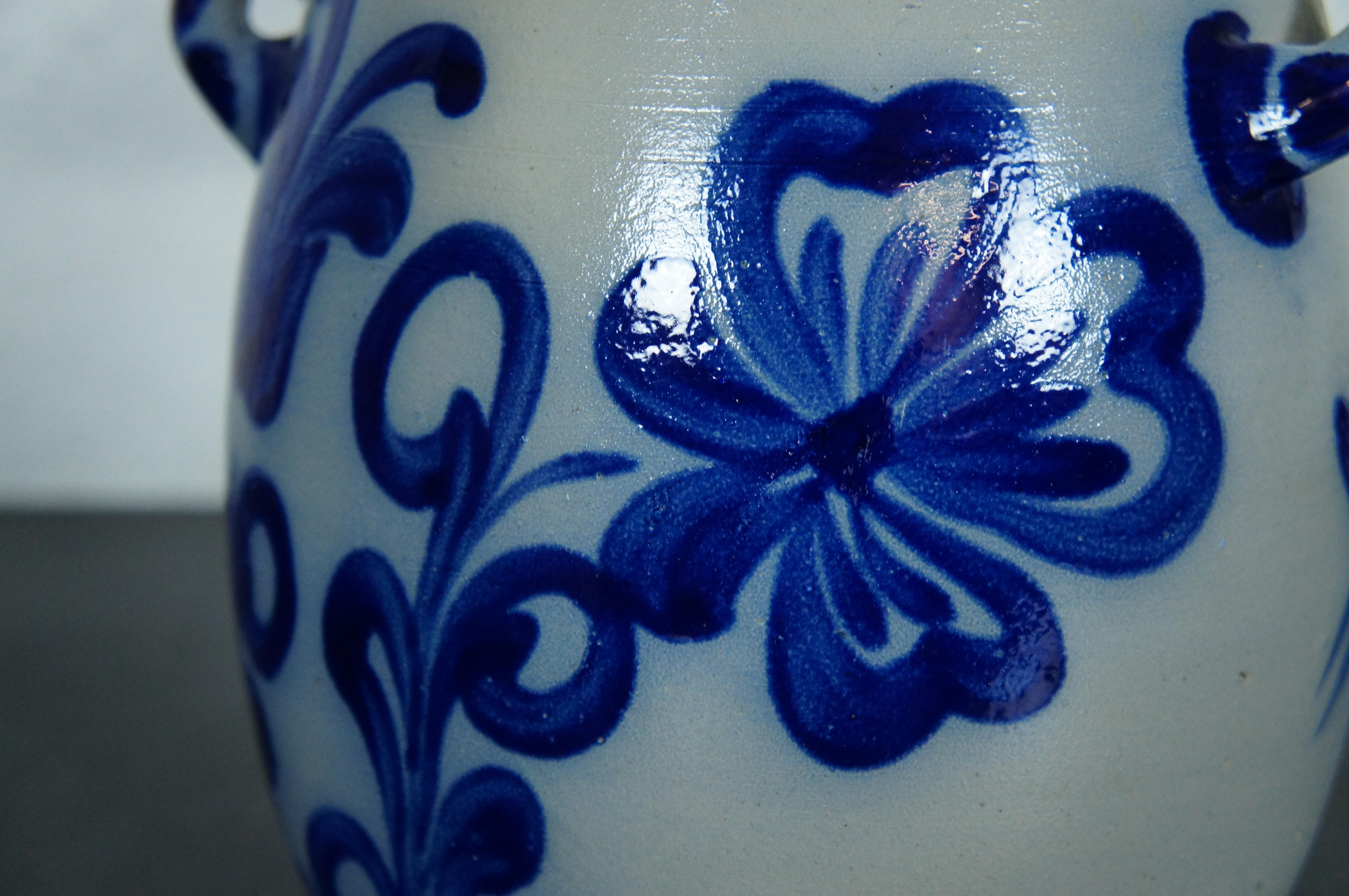 Antico vaso tedesco Westerwald con smalto salato Rumtopf Crock Rum Tureen w Lid 11