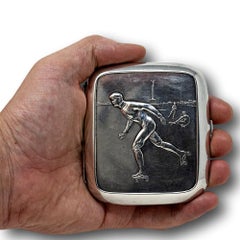 Antique German WMF Roller Skating Cigarette Case