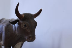 Antique German Wooden Cow Pull-Toy
