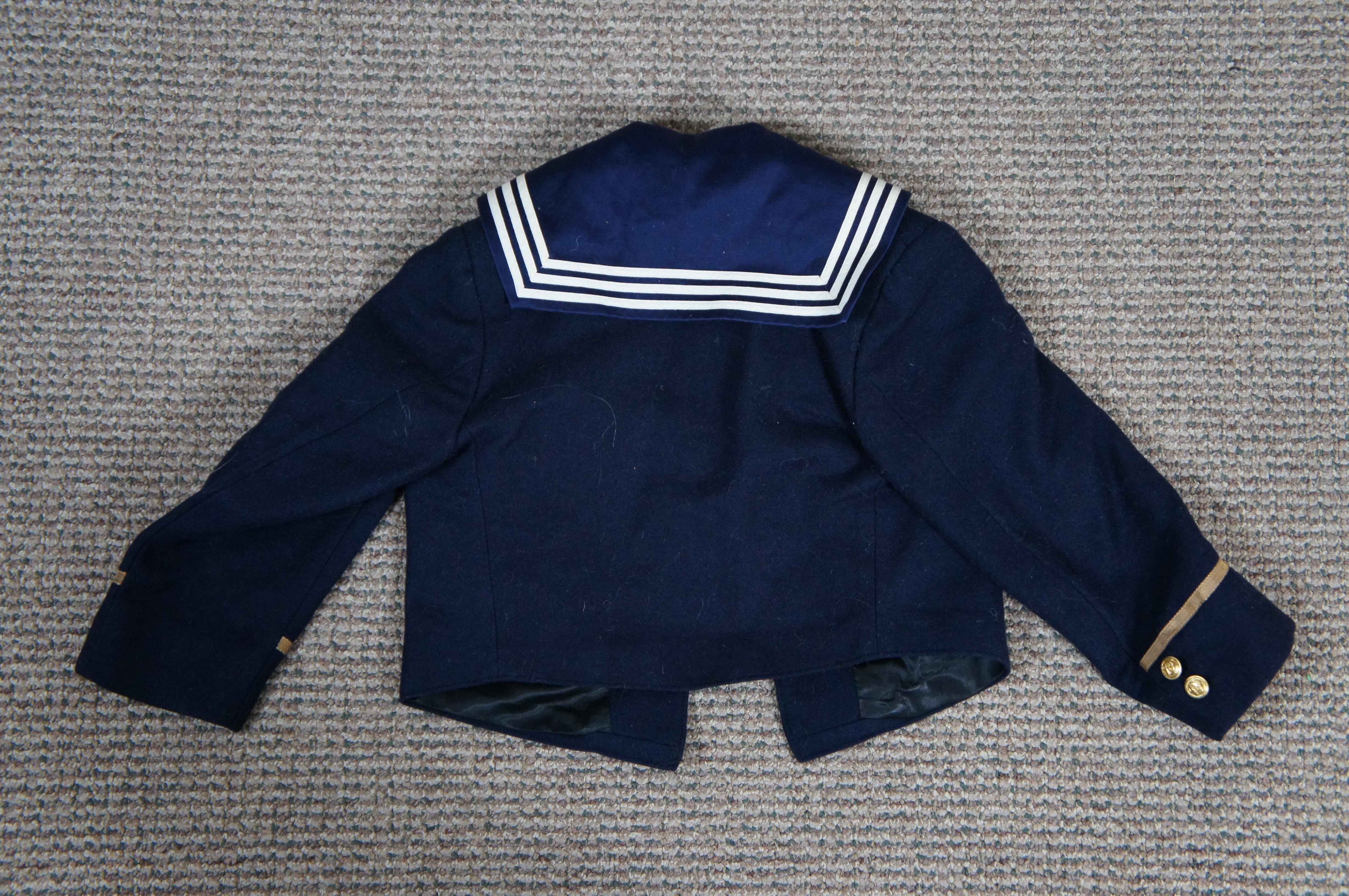 Antique German Wool Kaiserliche Marine Navy Suit Toddler Child Sailor Uniform In Good Condition For Sale In Dayton, OH