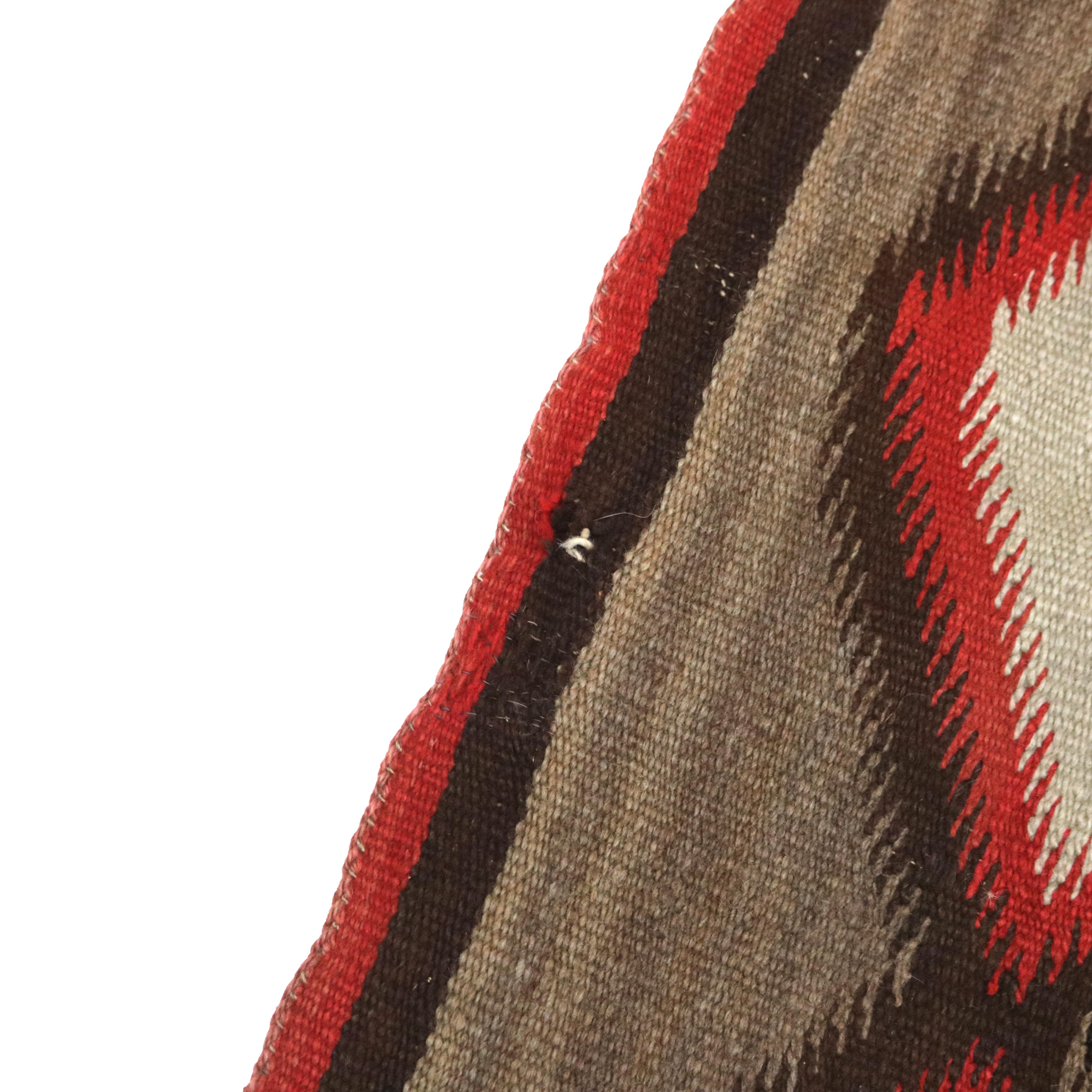 Antique Germantown Eye Dazzler Navajo Woven Wool Blanket 19thC 6
