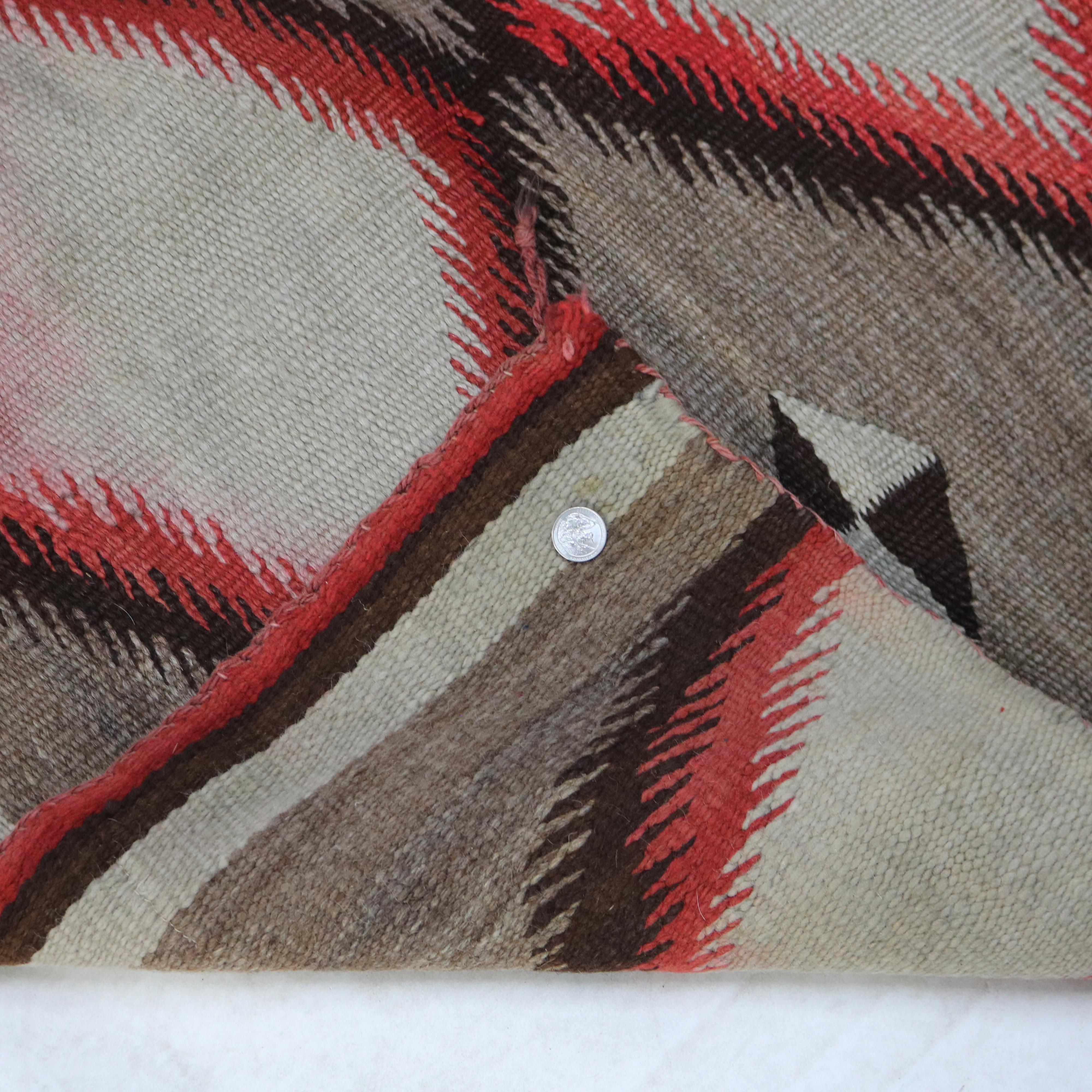 Antique Germantown Eye Dazzler Navajo Woven Wool Blanket 19thC 7