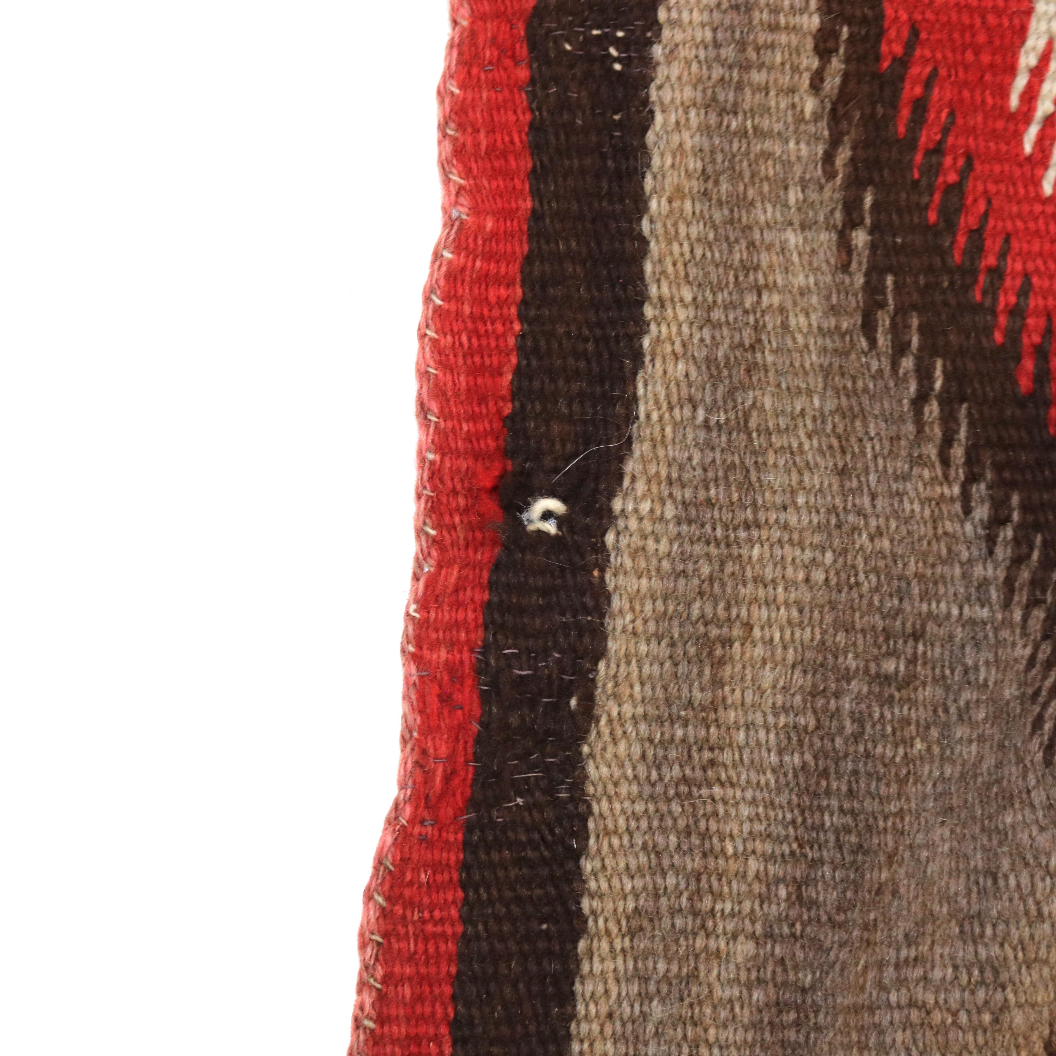 Antique Germantown Eye Dazzler Navajo Woven Wool Blanket 19thC 8