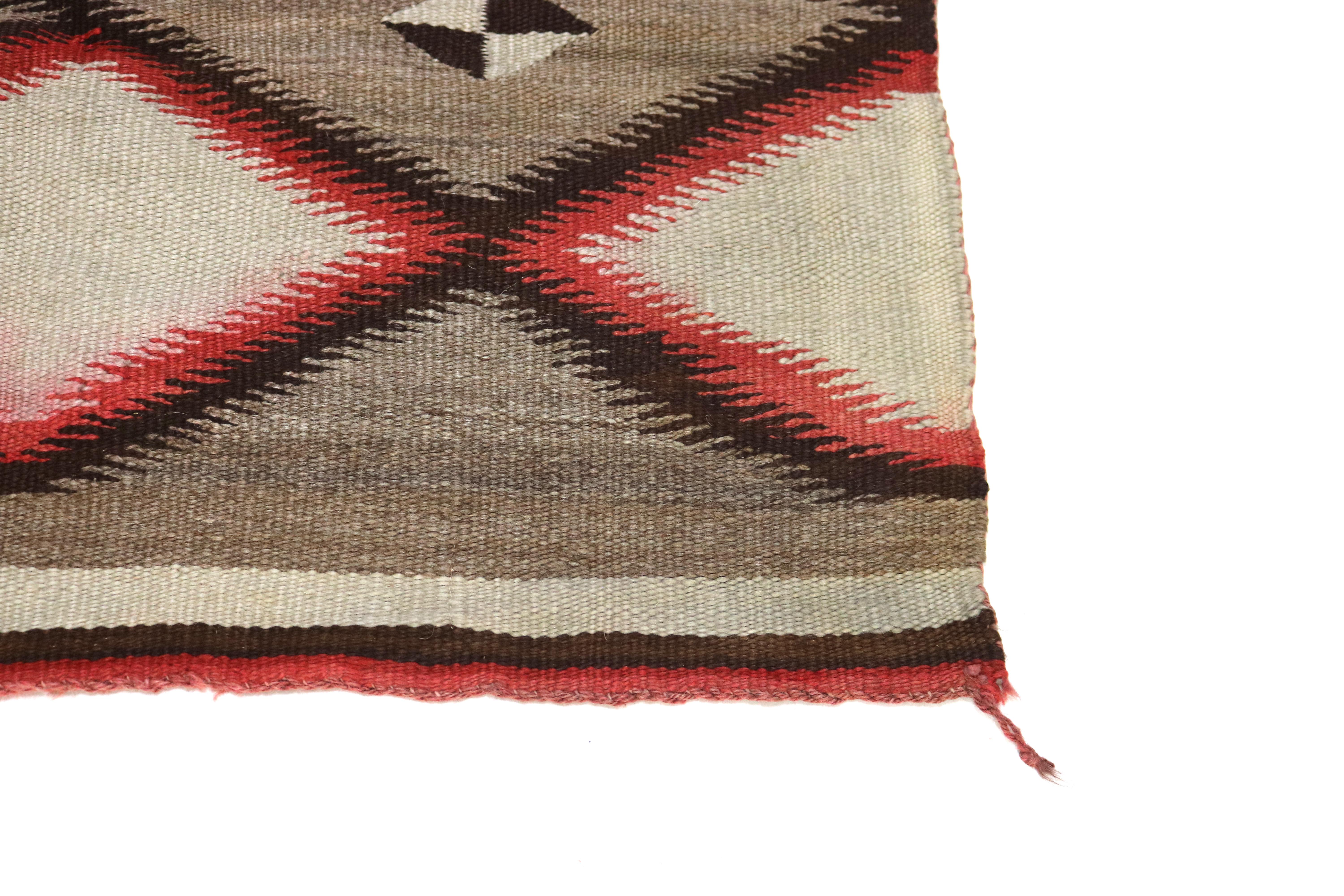 19th Century Antique Germantown Eye Dazzler Navajo Woven Wool Blanket 19thC