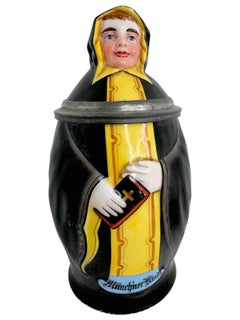 Antico Stein da birra con coperchio Monaco di Baviera Child & Child, Martin Pausen 1910