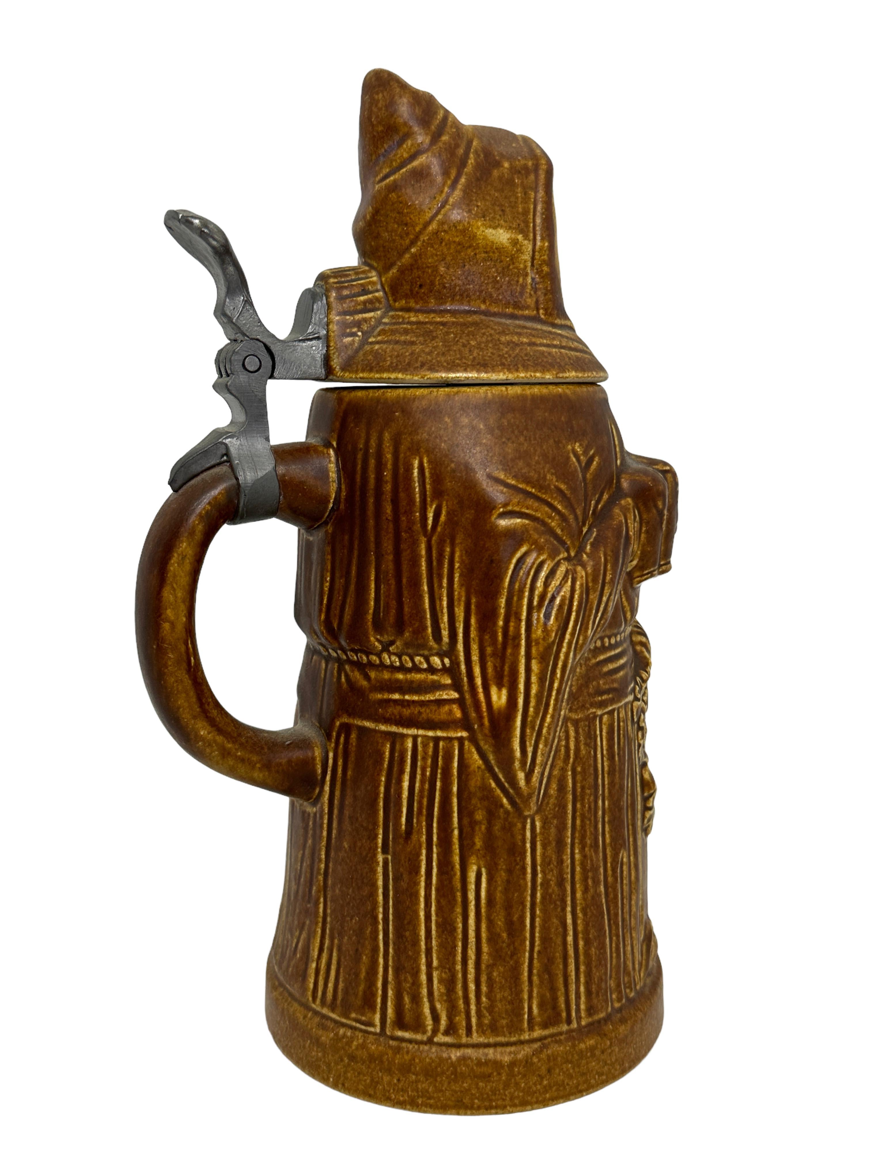 Hand-Crafted Antique Germany Lidded Munich Child Character Beer Stein, 1960s For Sale