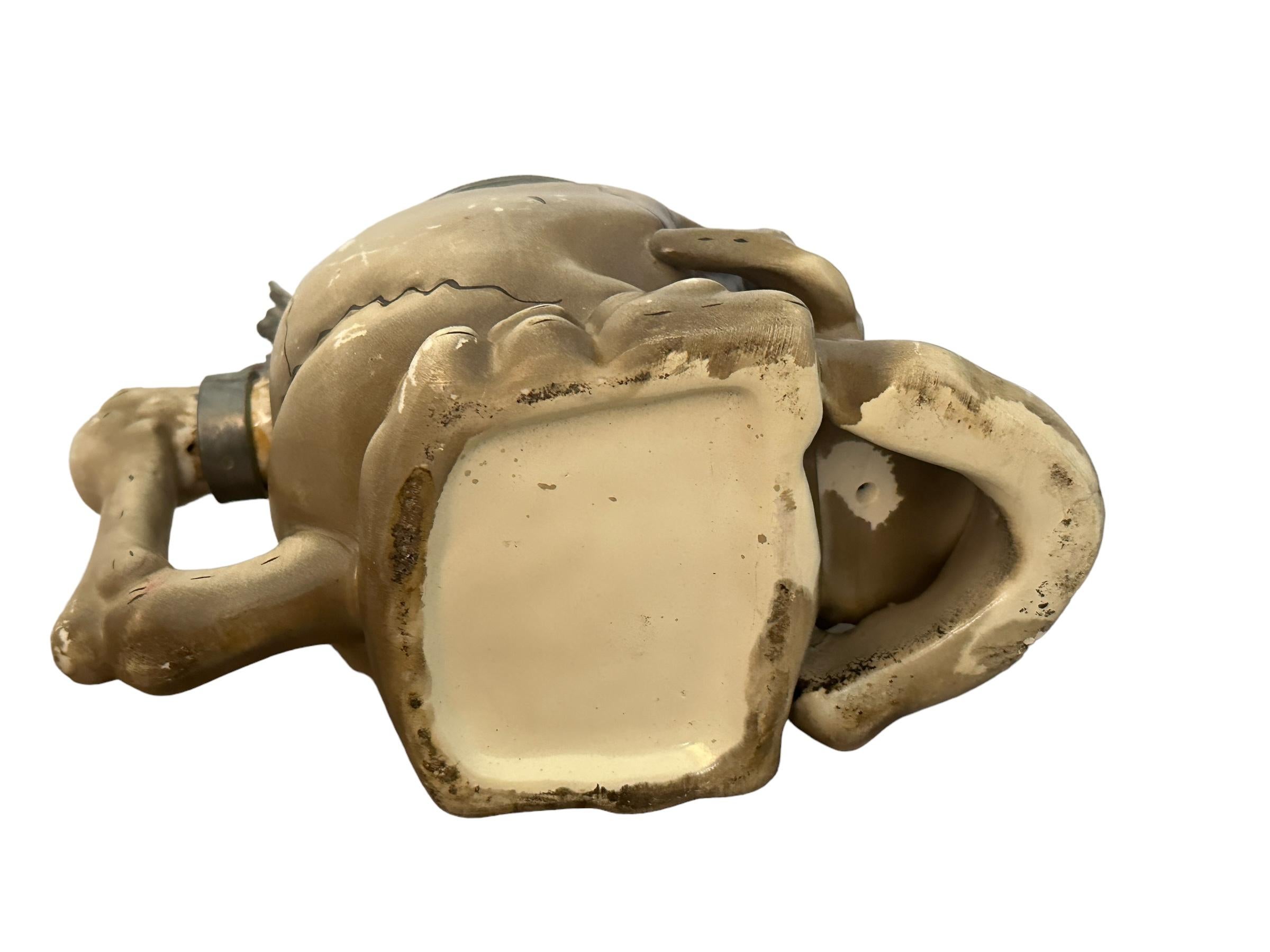 Antiguo Stein de Cerveza con Tapa de Calavera de Alemania, E. Bohne, Alemania, Años 30 - 1945 2