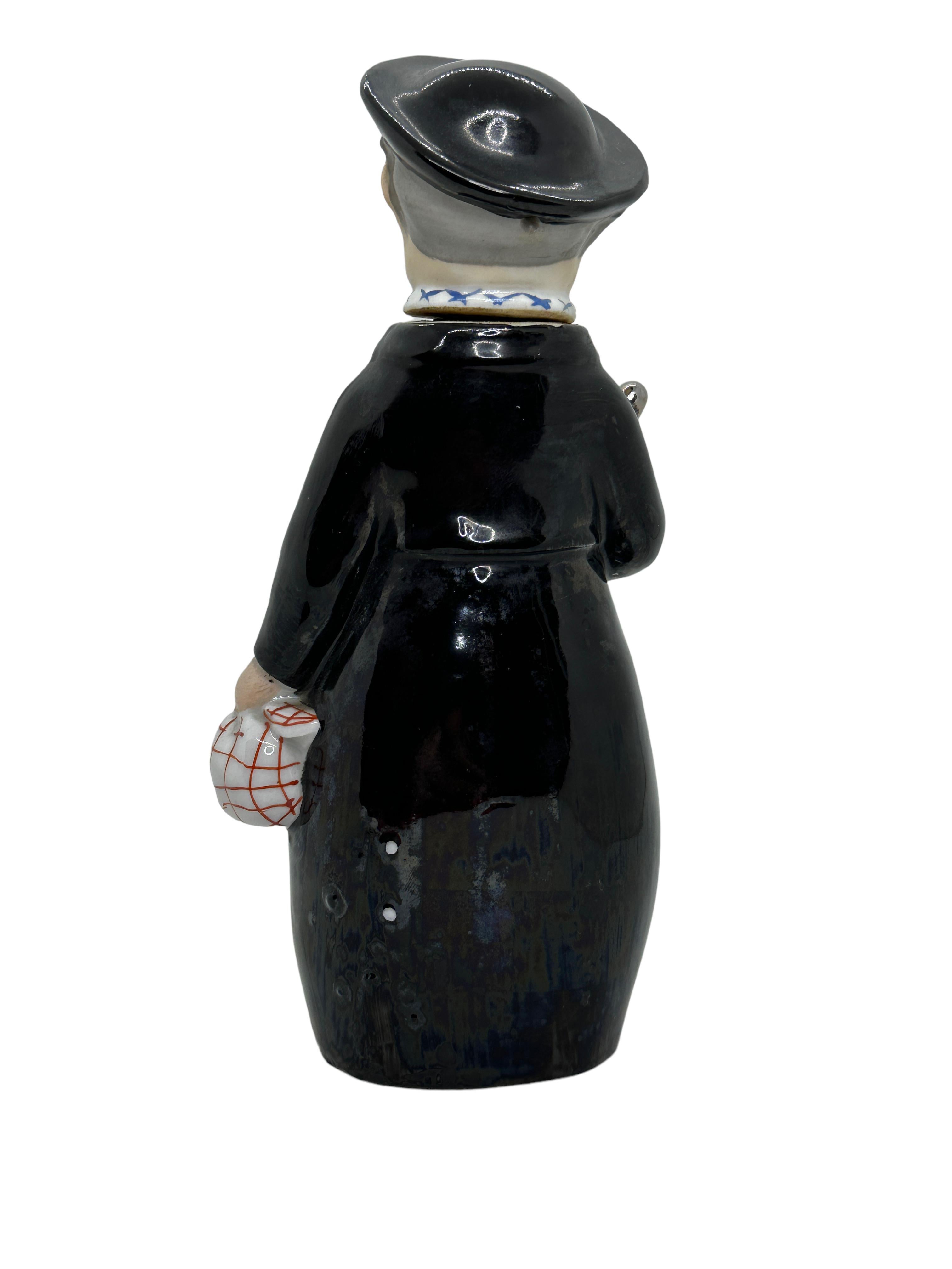 Art Nouveau Antique Germany Liqueur Character Bottle Priest, E. Bohne, Germany, 1910s For Sale
