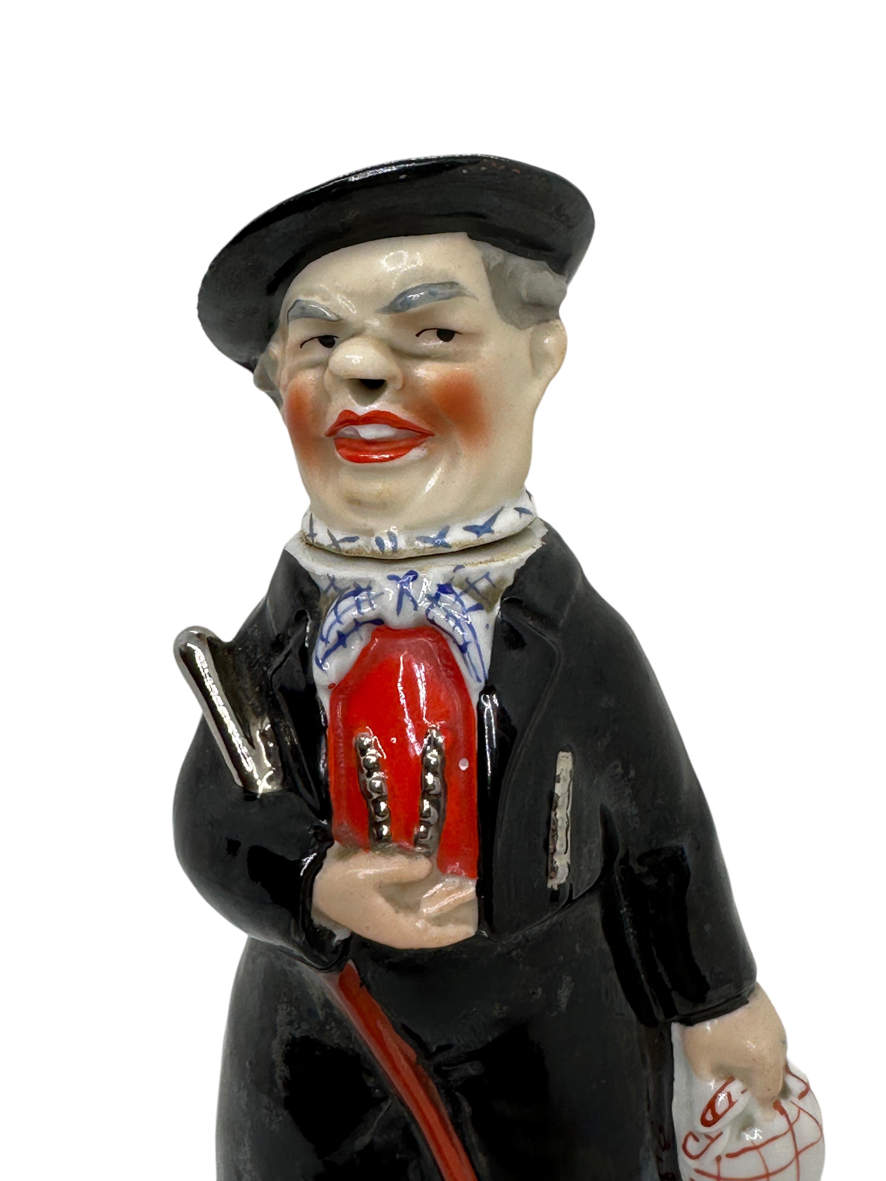 Early 20th Century Antique Germany Liqueur Character Bottle Priest, E. Bohne, Germany, 1910s For Sale