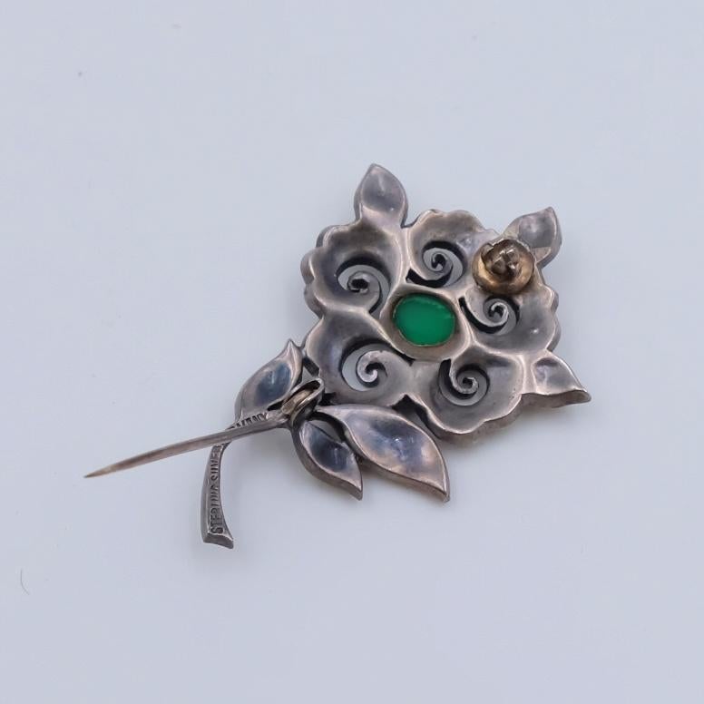 antique sterling silver brooches