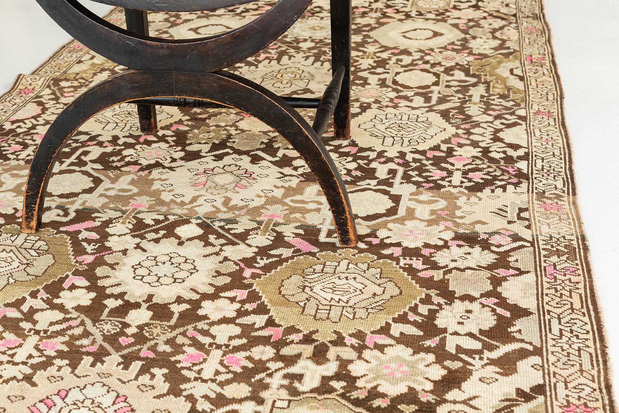 The attention to detail and fascinating Persian motifs on this Gharabagh runner allow for continual discovery. Beautiful over wood, concrete, and marble floors, this antique Persian is impervious to trends, and will last for generations to come.