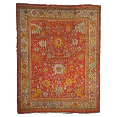 Antique Ghiordes Carpet - Late of 19th Century Ghiordes Rug, Turkish Rug