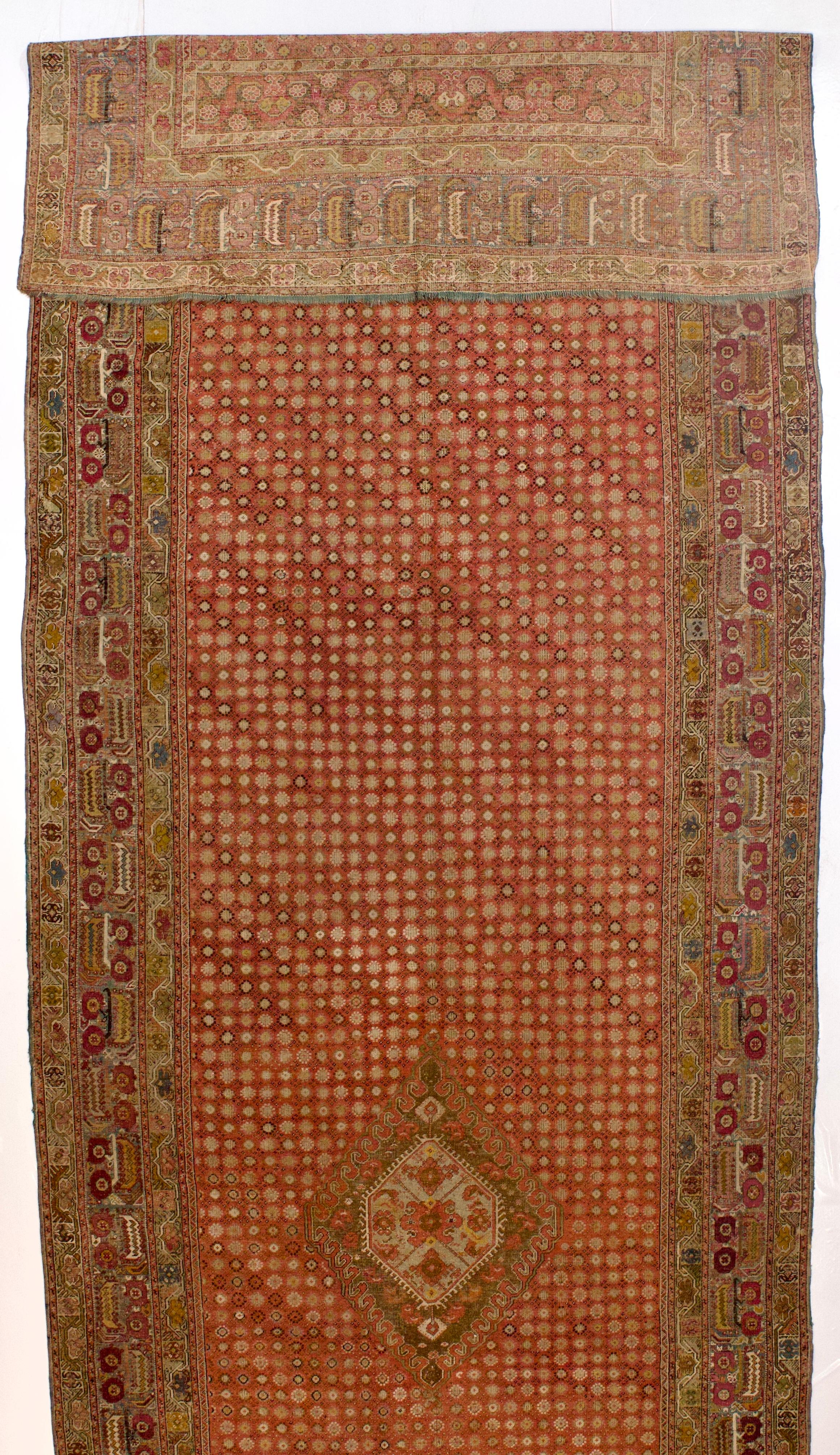 Turkish Antique Ghiordes Long Rug 6'7