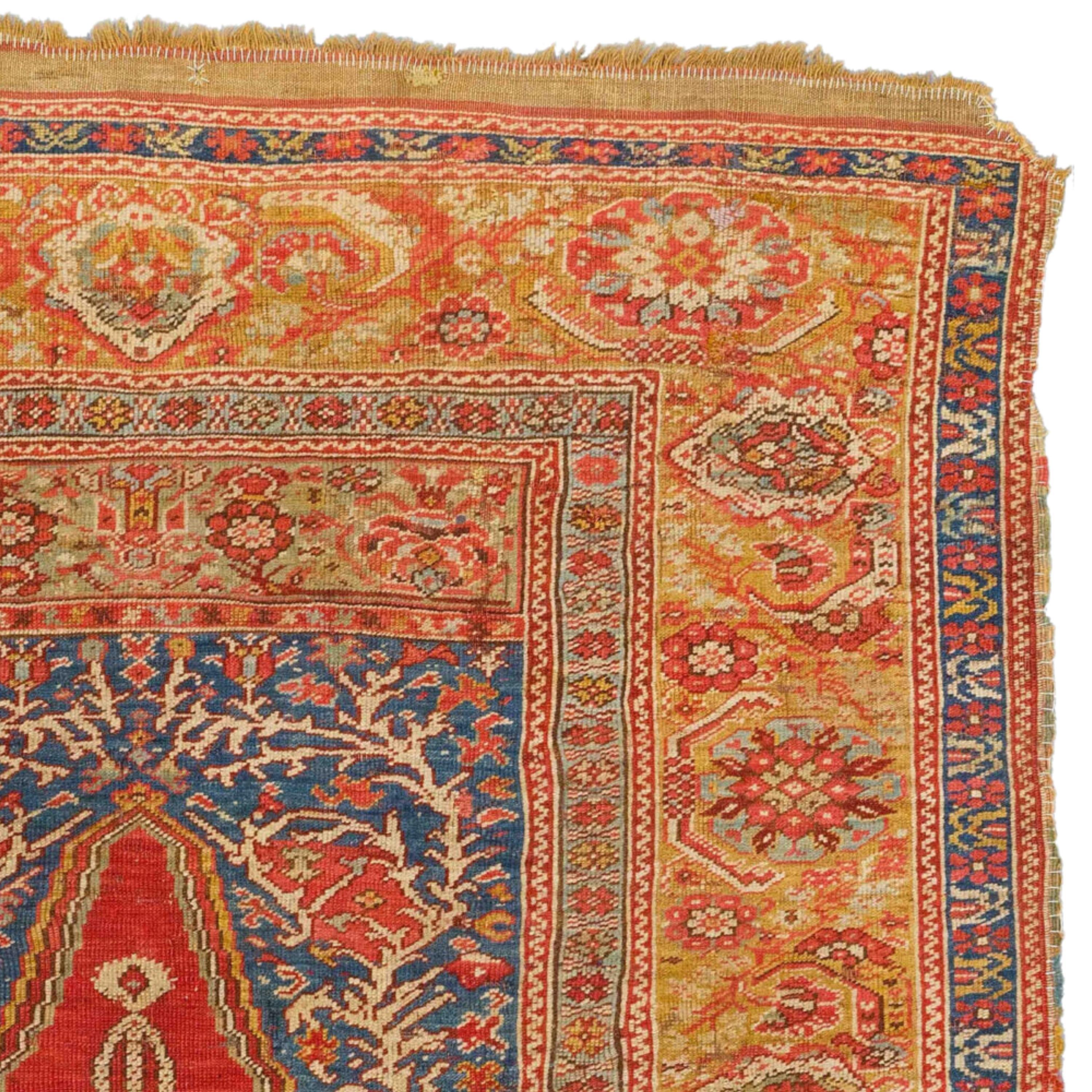 Antiker Ghiordes-Teppich - Anatolischer Ghiordes-Teppich aus dem 18. Jahrhundert, Anatolischer Teppich im Zustand „Gut“ im Angebot in Sultanahmet, 34