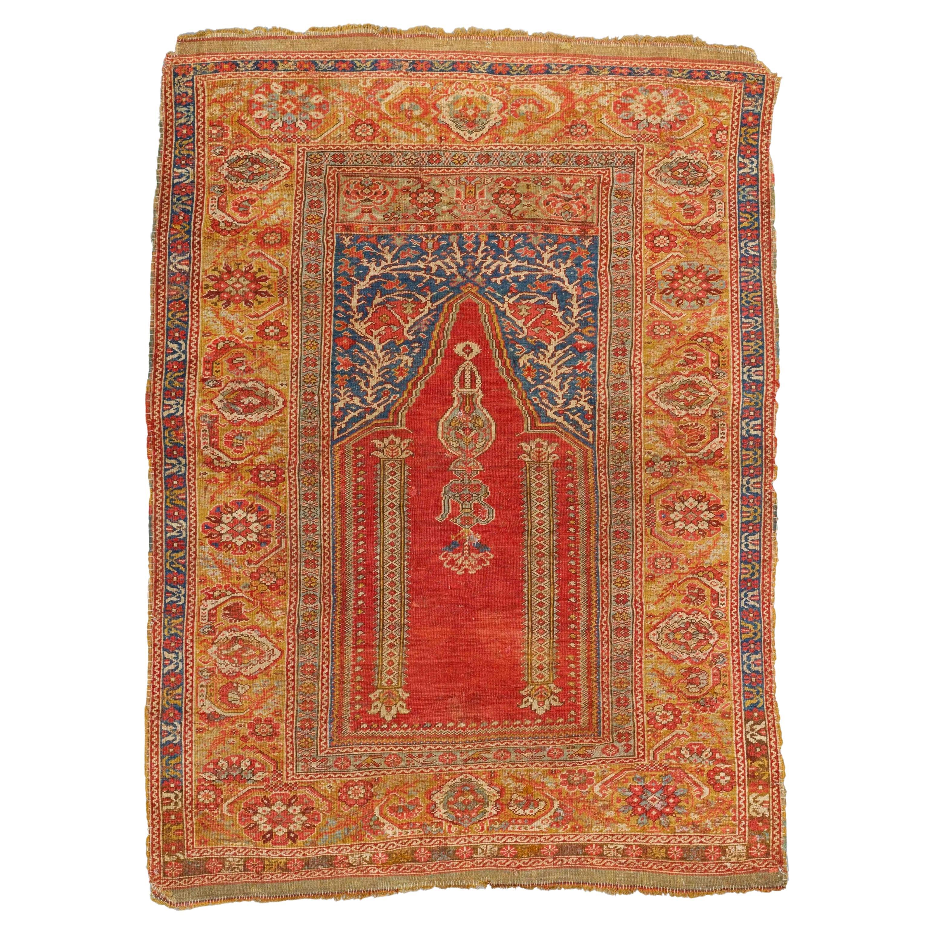 Antiker Ghiordes-Teppich - Anatolischer Ghiordes-Teppich aus dem 18. Jahrhundert, Anatolischer Teppich im Angebot