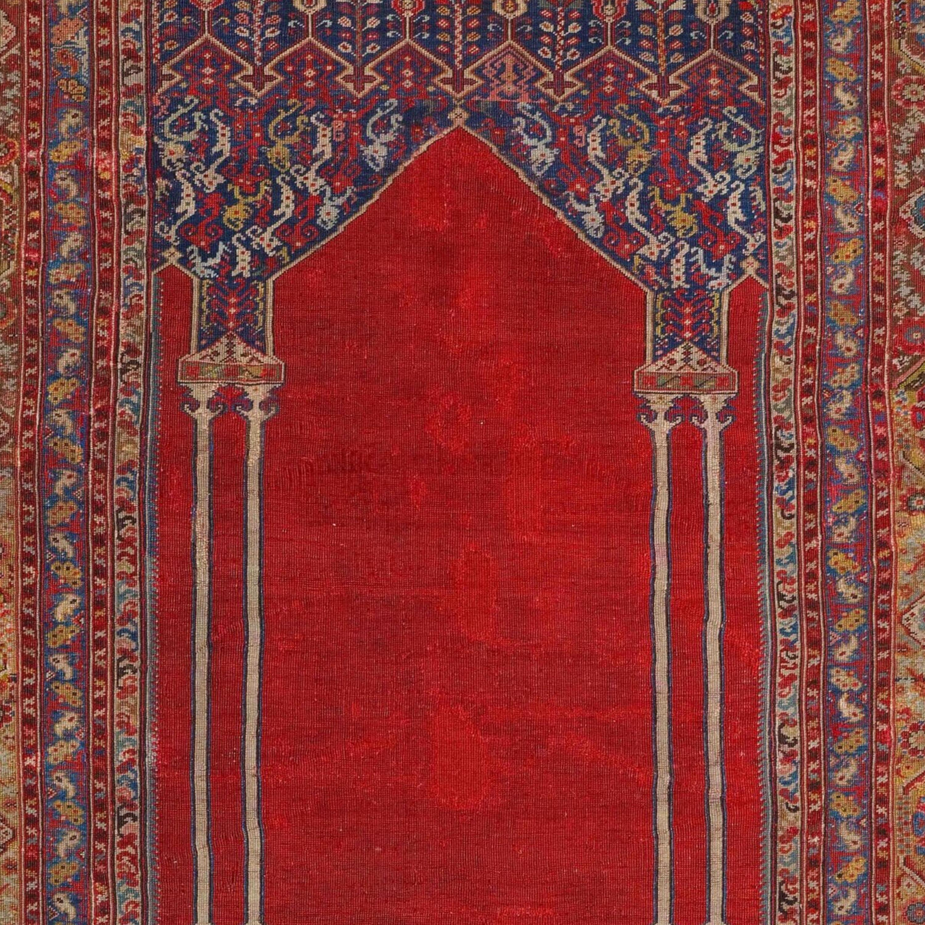 Antiker Ghiordes-Teppich - Anatolischer Ghiordes-Teppich aus dem 18. Jahrhundert (Türkisch) im Angebot