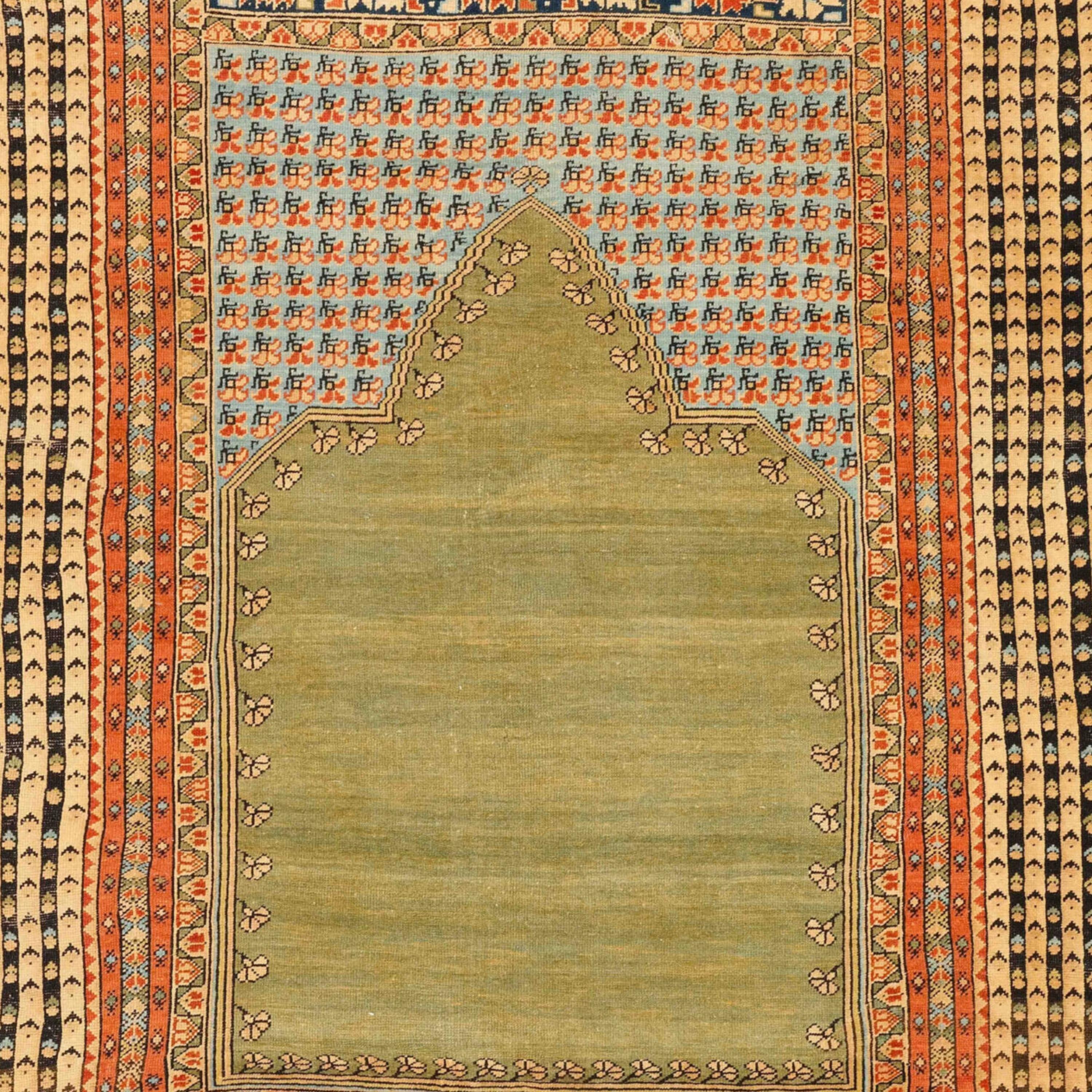 Antiker Ghiordes-Teppich - Anatolischer Ghiordes-Teppich aus dem 19. Jahrhundert, antiker Teppich (Türkisch) im Angebot