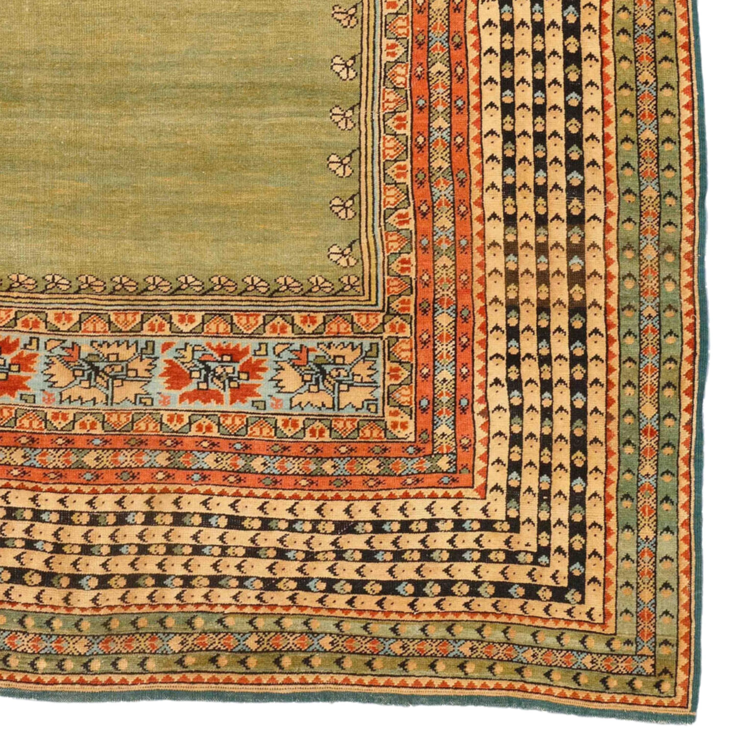 Antiker Ghiordes-Teppich - Anatolischer Ghiordes-Teppich aus dem 19. Jahrhundert, antiker Teppich (Wolle) im Angebot