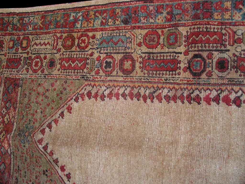 Wool 19th Century Turkish Oushak Ghiordes Prayer Carpet ( 3'6