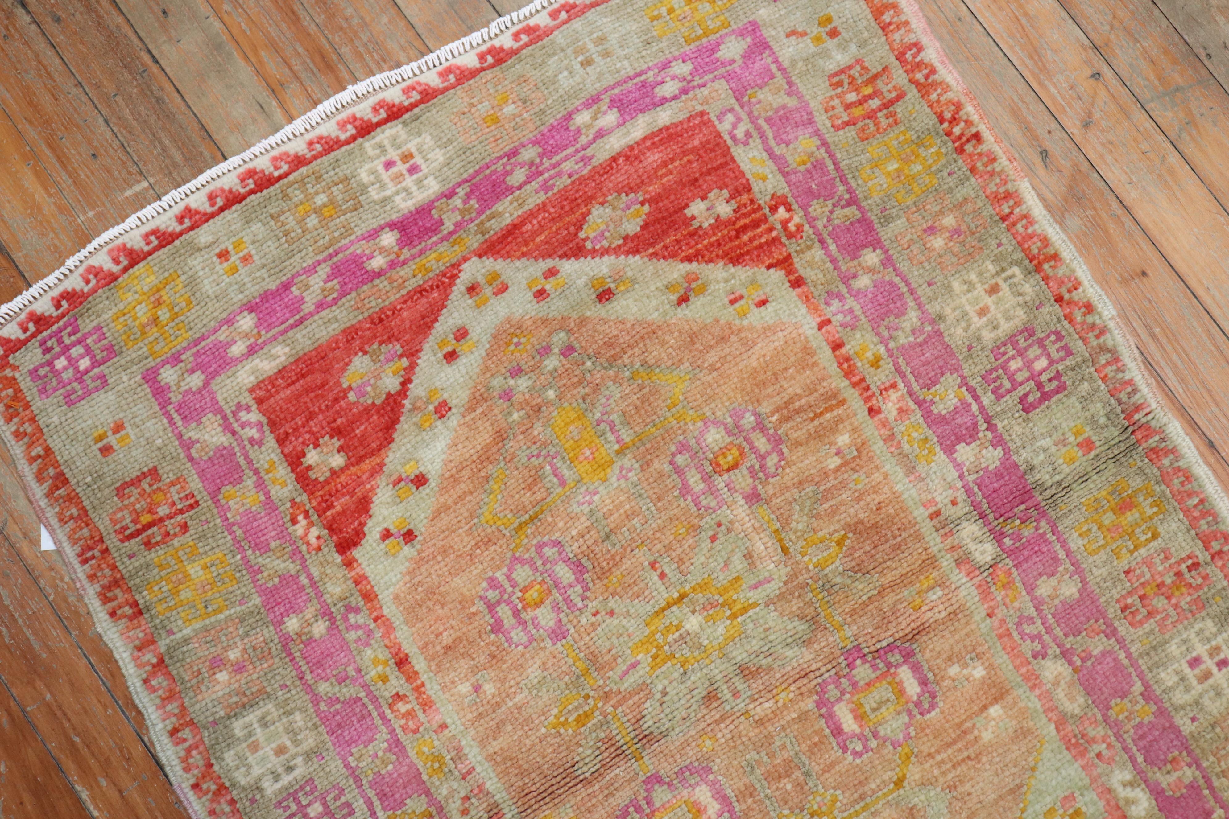 Hand-Woven Antique Ghiordes Rug For Sale