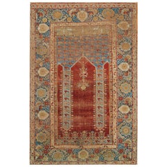 Antique Mid 18th Century Turkish Ghiordes Prayer Carpet ( 4' x 6' -  122 x 183 ) 