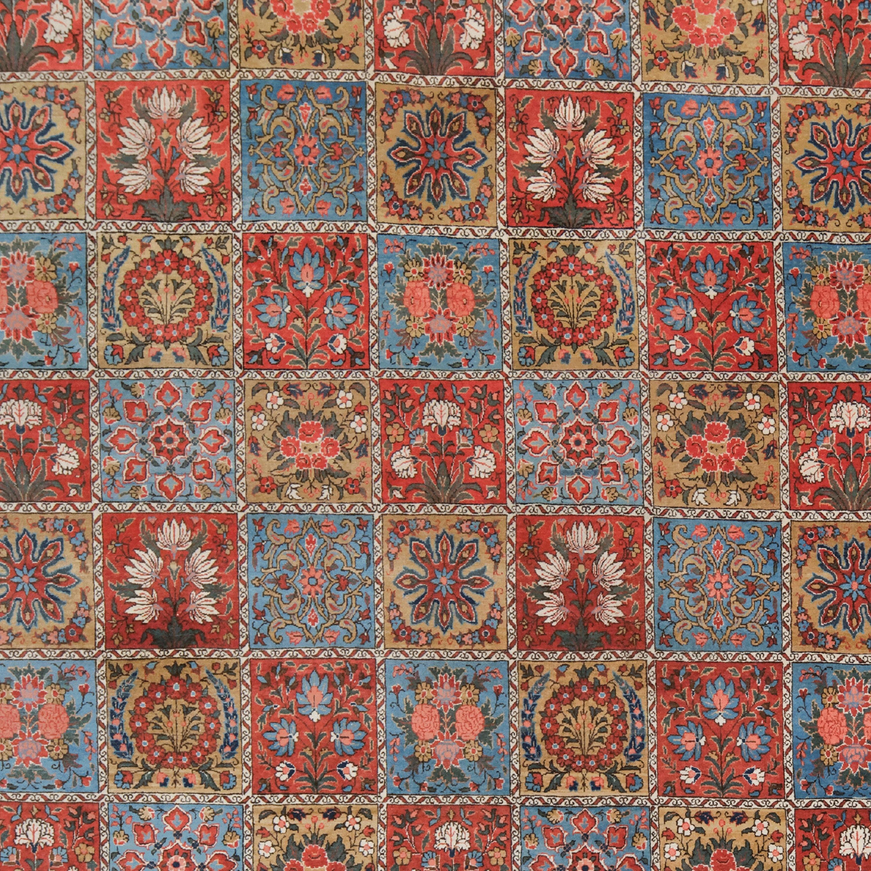 Asian Antique Ghom (Qum) Rug - 19th Century Ghom Rug, Antique Rug For Sale