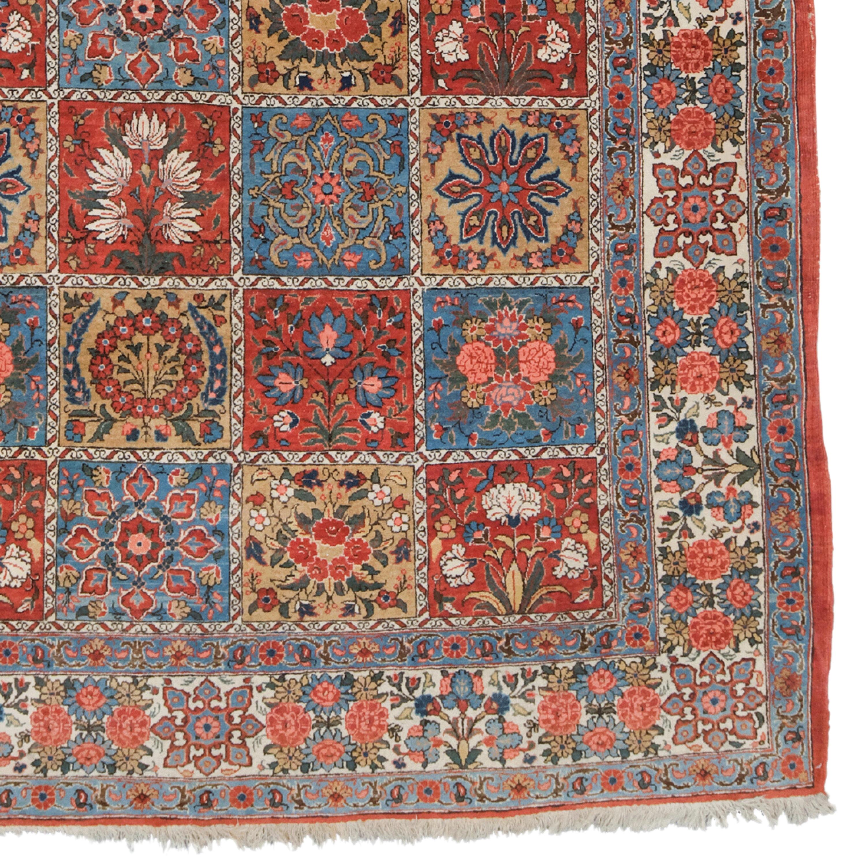 Wool Antique Ghom (Qum) Rug - 19th Century Ghom Rug, Antique Rug For Sale