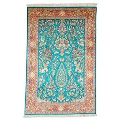 Tapis Ghom ancien - Tapis de soie Ghom ancien, Tapis de soie ancien, Tapis de soie