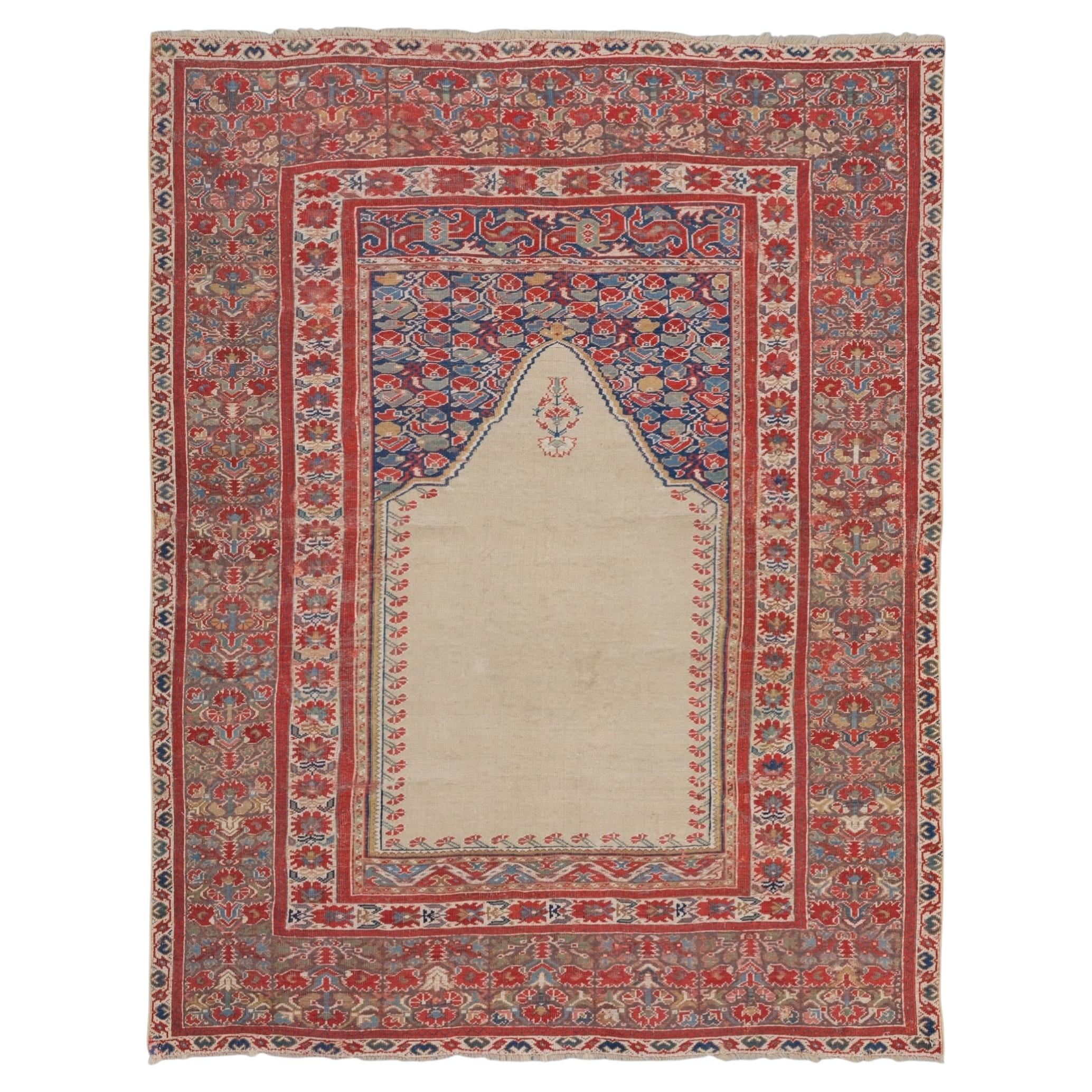 Antique Ghordes Prayer Rug - Late 18th Century