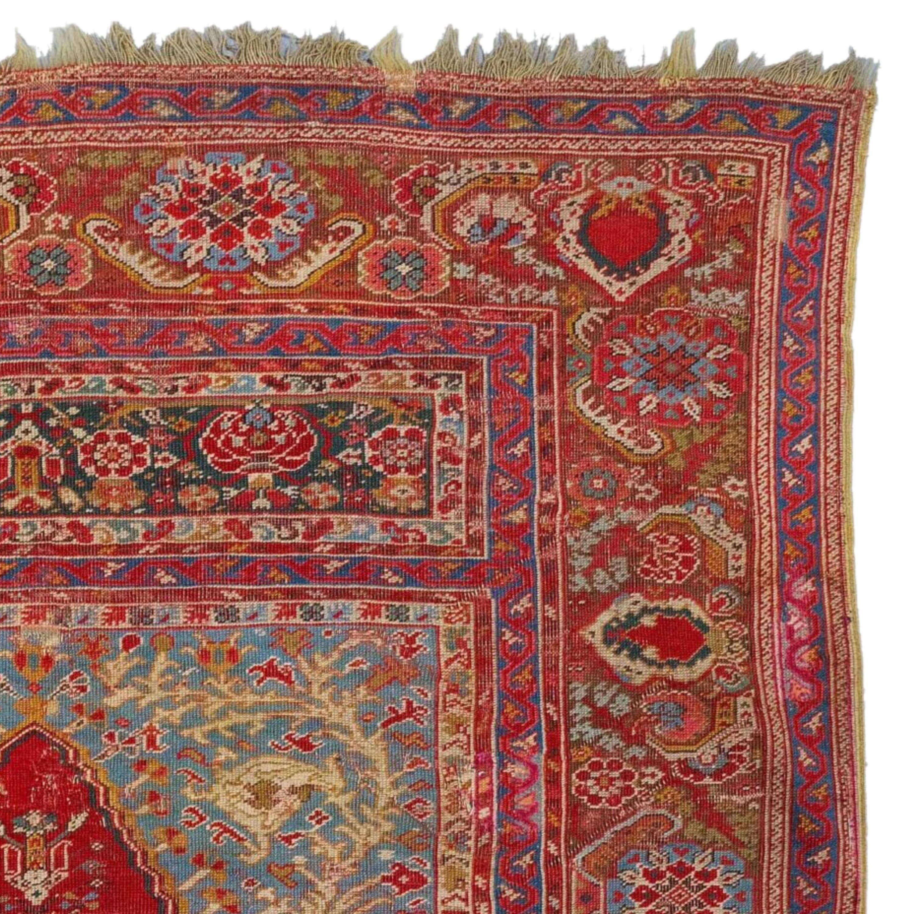 Antiker Ghordes-Teppich - Anatolischer Ghordes-Teppich aus dem 18. Jahrhundert im Zustand „Gut“ im Angebot in Sultanahmet, 34