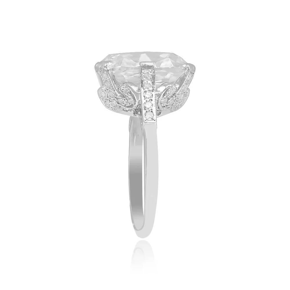 Antiker GIA 10,08 Karat antiker Diamant-Verlobungsring aus Platin mit Kissenschliff (Art déco) im Angebot