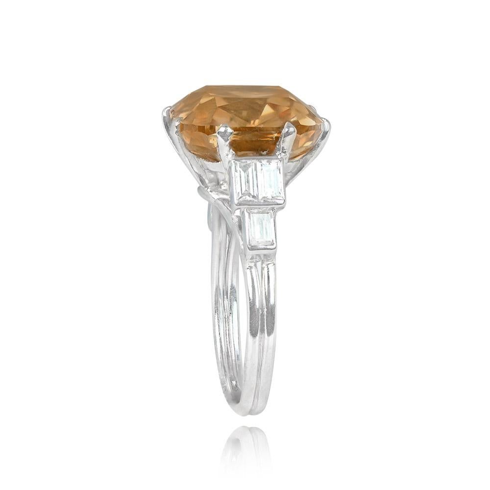 Art Deco Antique GIA 13.03ct Antique Cushion Cut Fancy Diamond Engagement Ring, Platinum For Sale