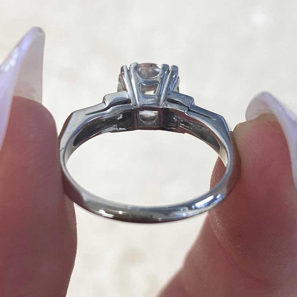 Antique GIA 1.63ct Old European Cut Diamond Engagement Ring, Platinum, Circa1930 For Sale 6