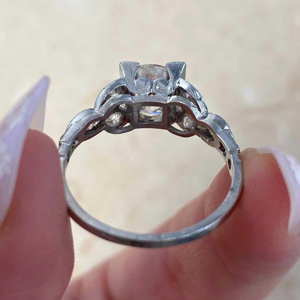 Antique GIA 2.64ct Old European Cut Diamond Engagement Ring, Platinum, Circa1905 For Sale 6