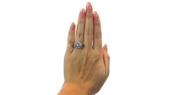 Antique GIA 3.65 Carat Old European Cut Diamond Platinum Engagement Ring