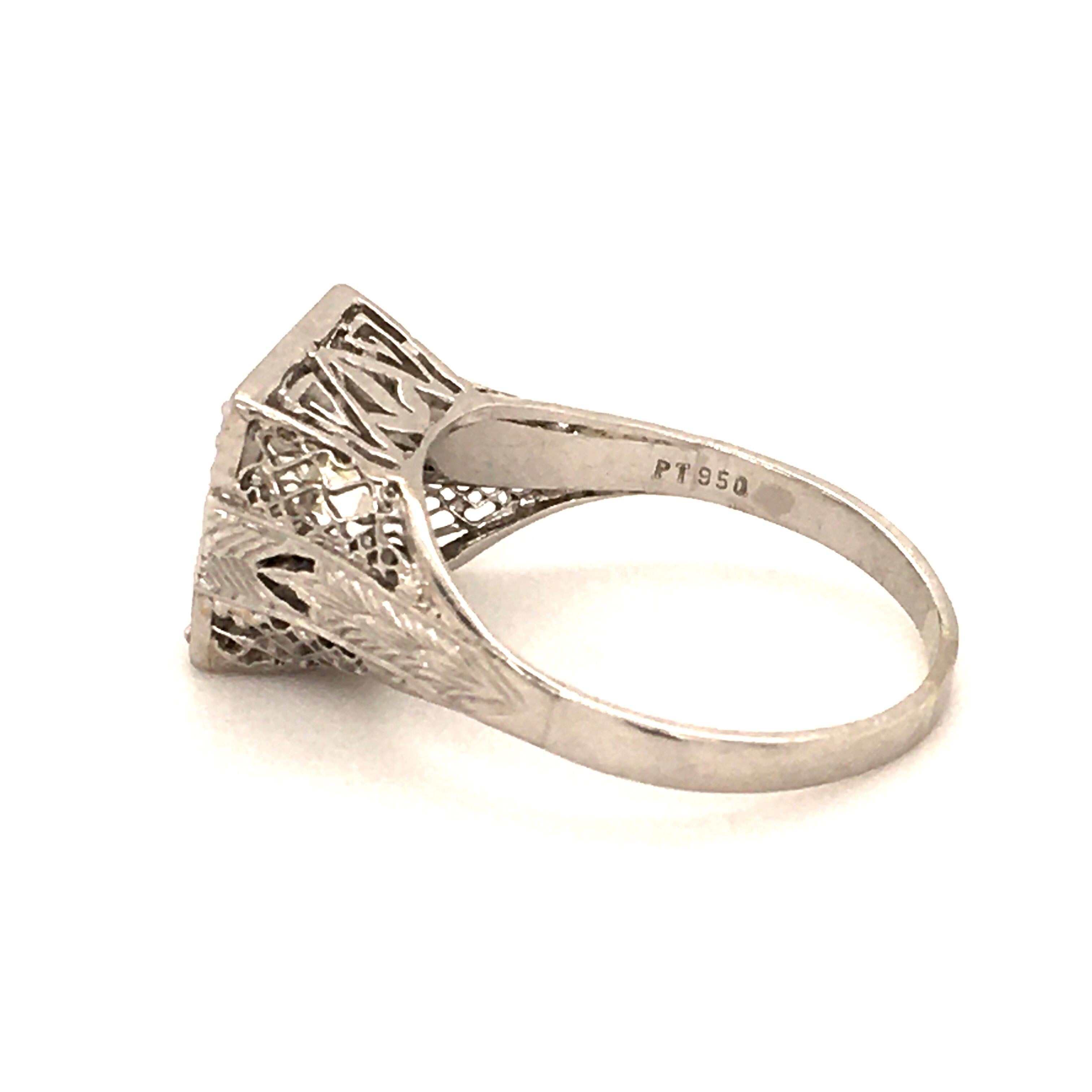 Old European Cut Antique GIA Certified Old Cut Diamond Ring in Platinum