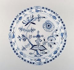 Antique Giant Meissen "Blue Onion" Rare Bowl in Hand Painted Porcelain