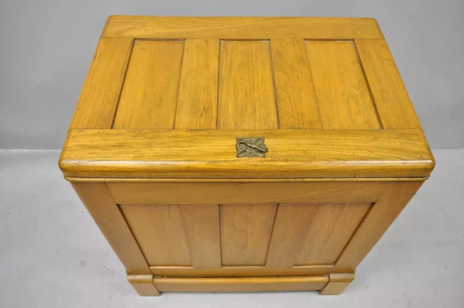 Unknown Antique Gibson Refrigerator Co. Victorian Small Oak Wood Icebox Ice Chest For Sale