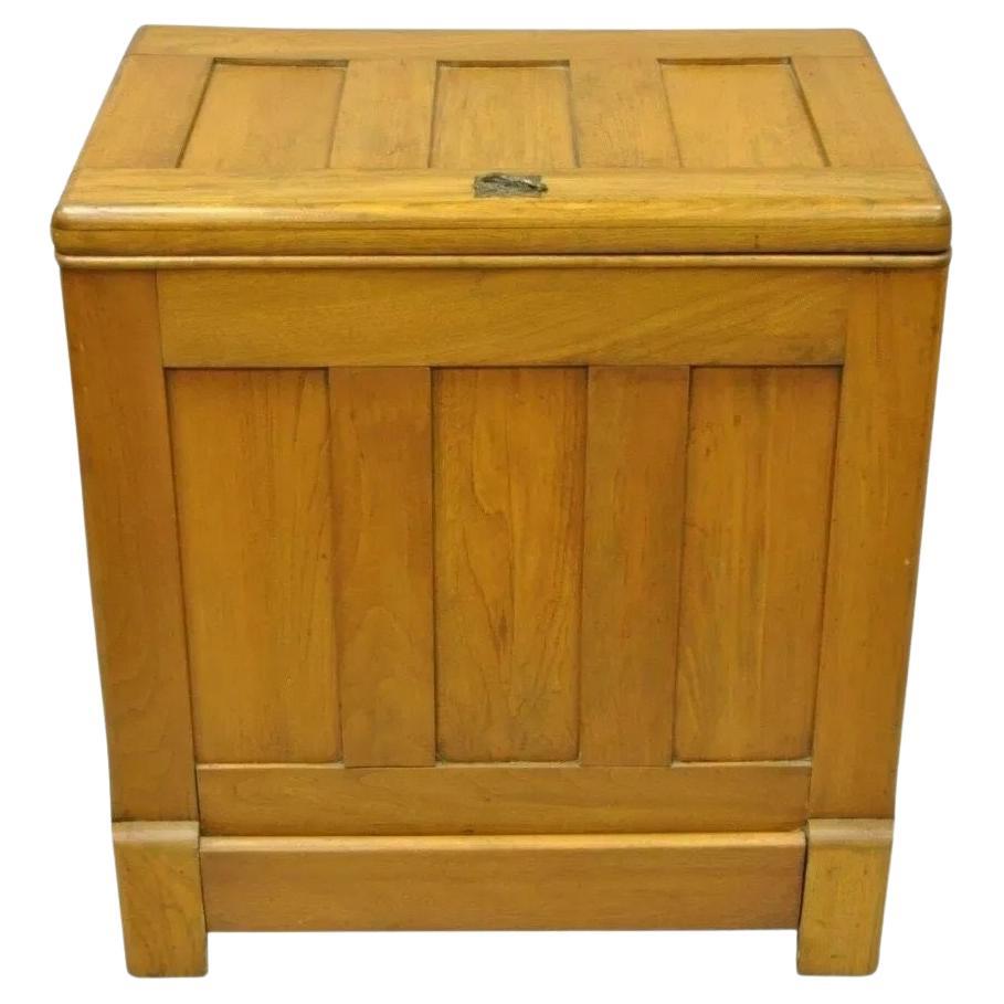 Antique Gibson Refrigerator Co. Victorian Small Oak Wood Icebox Ice Chest