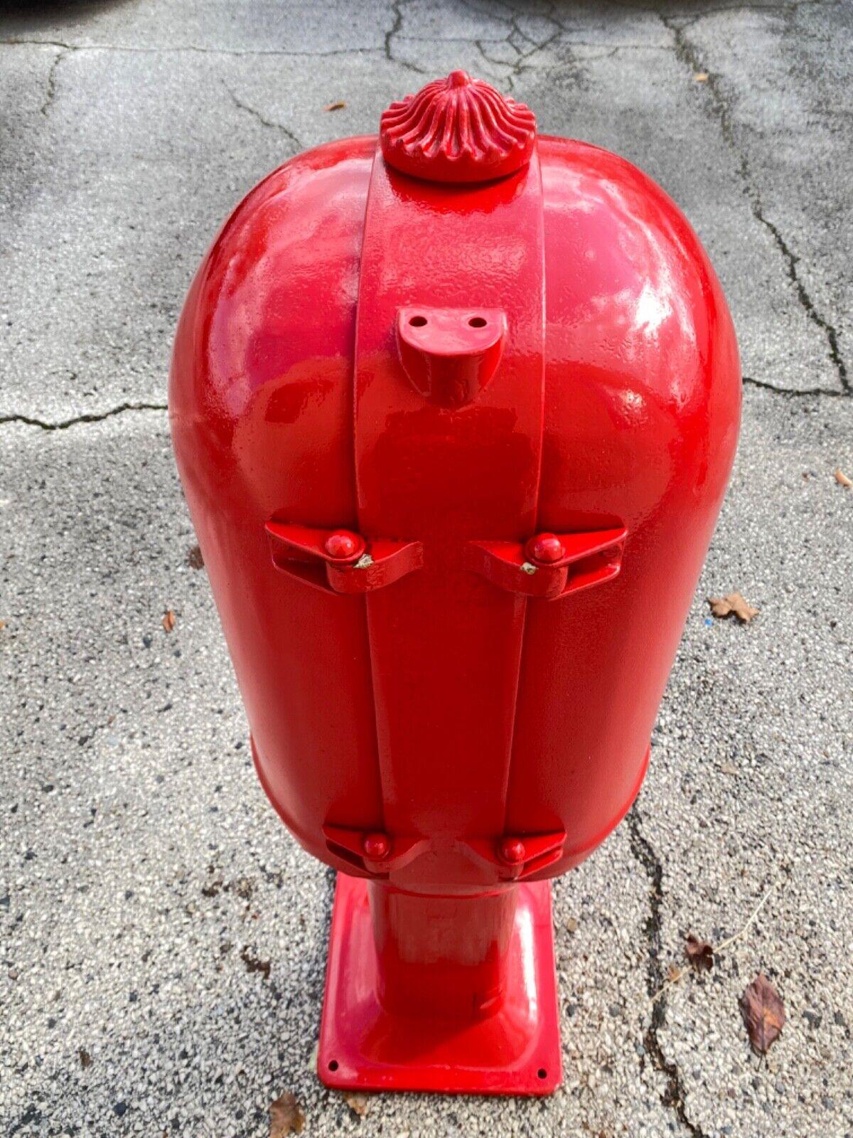 Antique Gilbert & Barker Red Self Measuring Type 208 Vintage Curbside Gas Pump For Sale 3